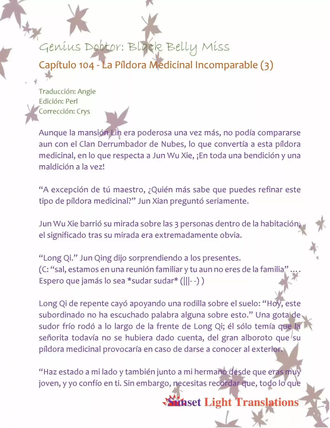 Genius Doctor: Black Belly Miss (Novela) - Capítulo 104 - Página 2 - LectorTMOo