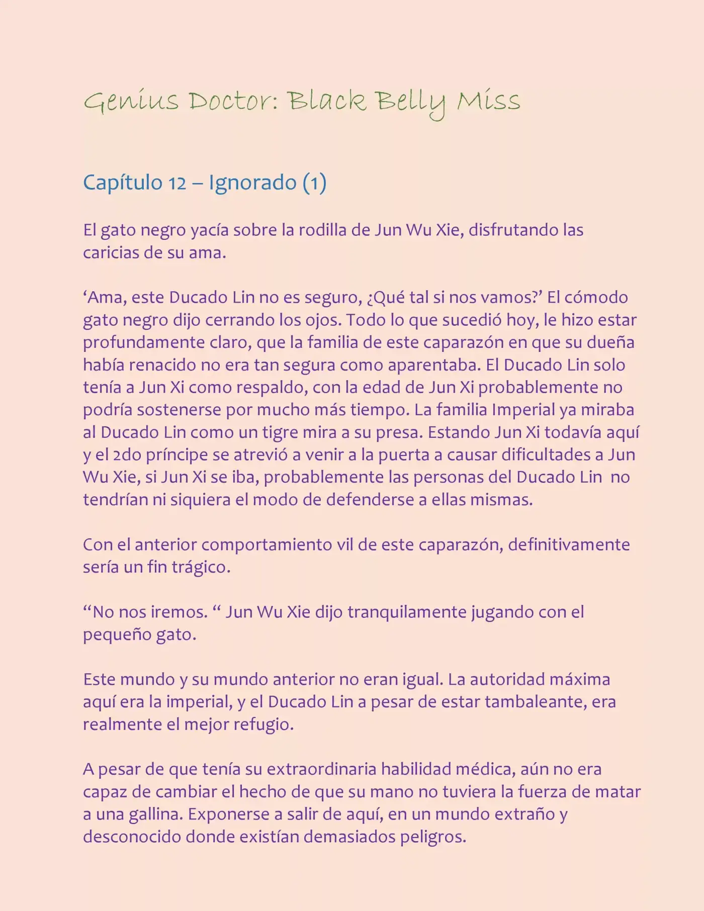 Genius Doctor: Black Belly Miss (Novela) - Capítulo 12 - Página 2 - LectorTMOo