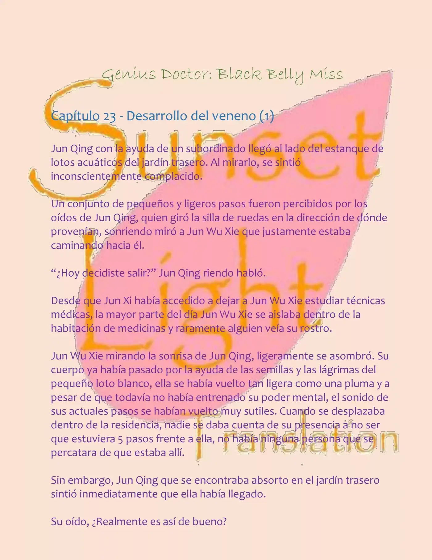 Genius Doctor: Black Belly Miss (Novela) - Capítulo 23 - Página 2 - LectorTMOo