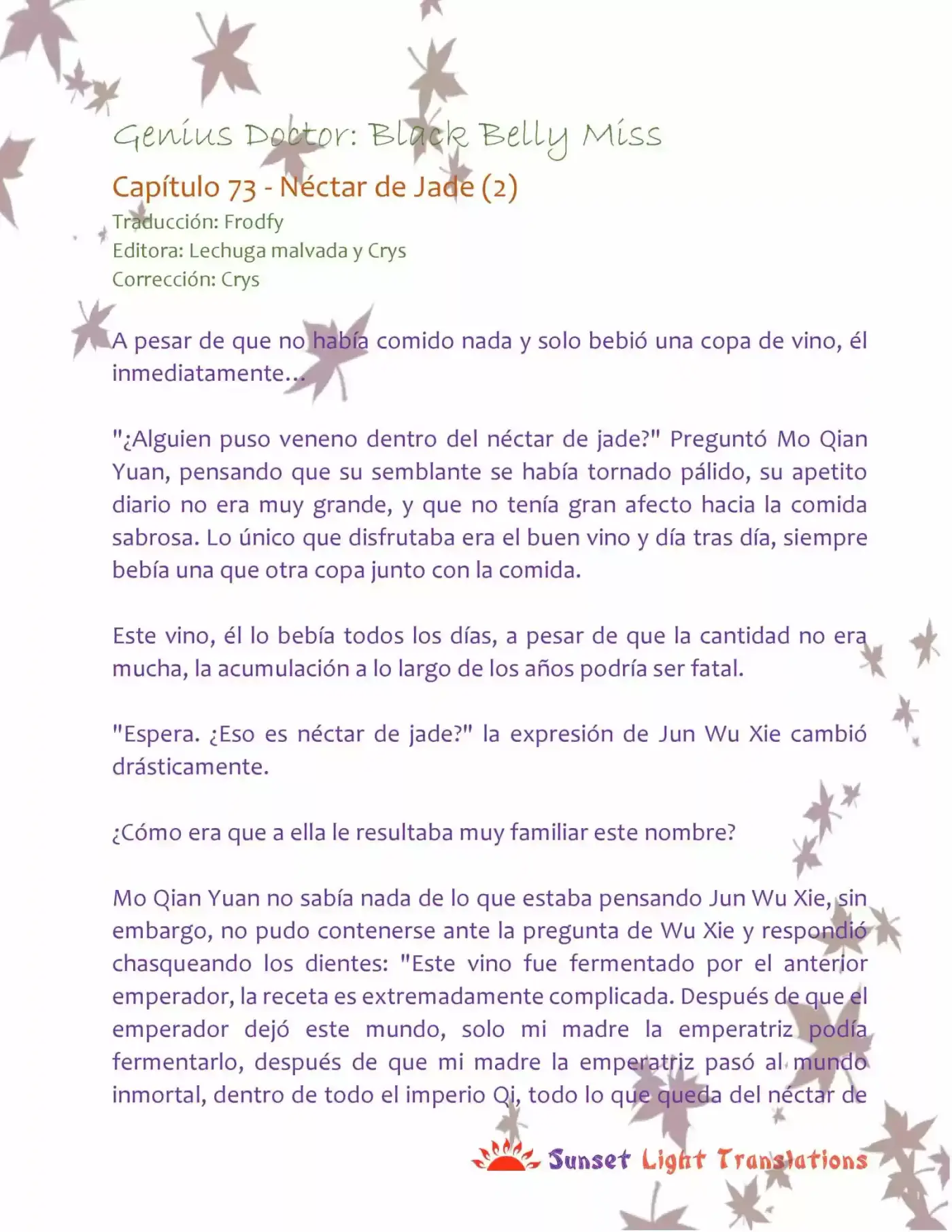 Genius Doctor: Black Belly Miss (Novela) - Capítulo 73 - Página 2 - LectorTMOo