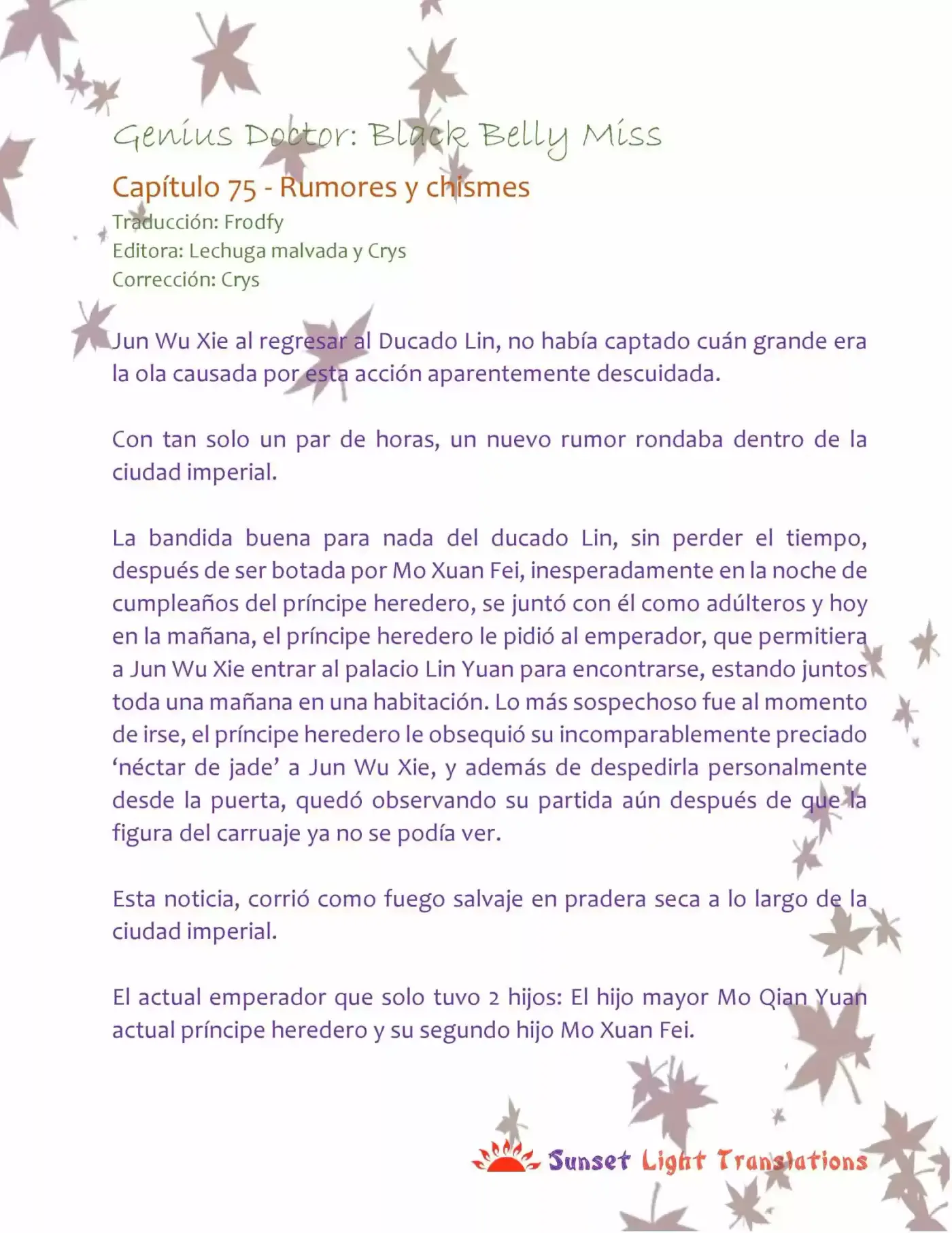 Genius Doctor: Black Belly Miss (Novela) - Capítulo 75 - Página 2 - LectorTMOo