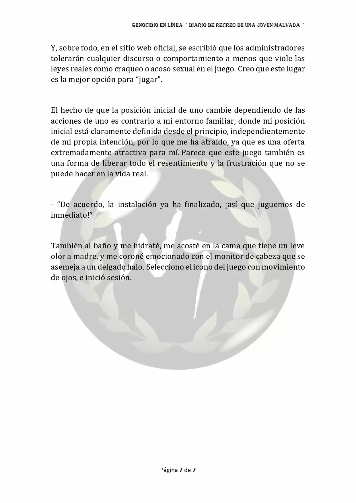 Genocide Online - Novela Web (Novela) - Capítulo - Página 11 - LectorTMOo