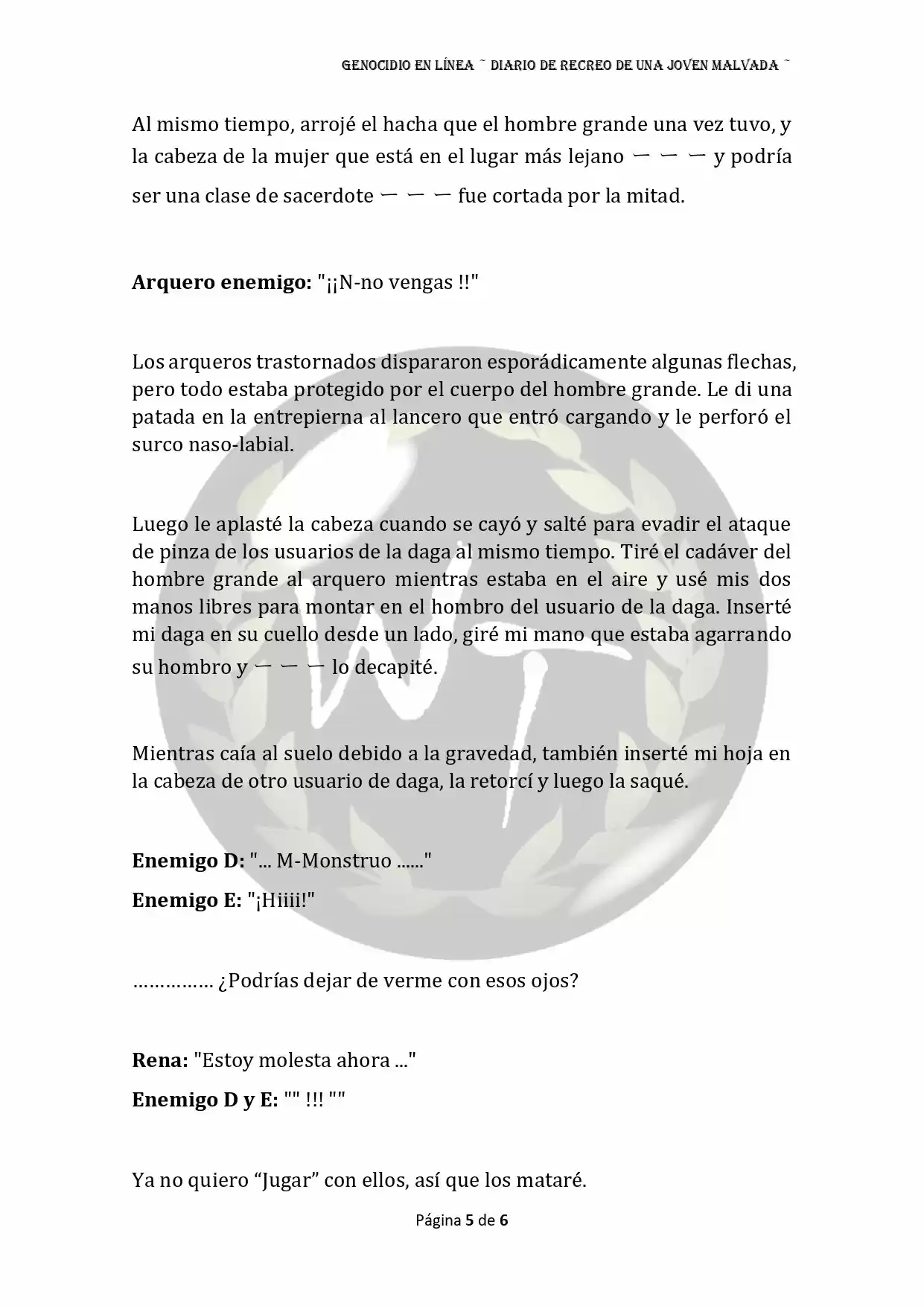 Genocide Online - Novela Web (Novela) - Capítulo 14 - Página 5 - LectorTMOo