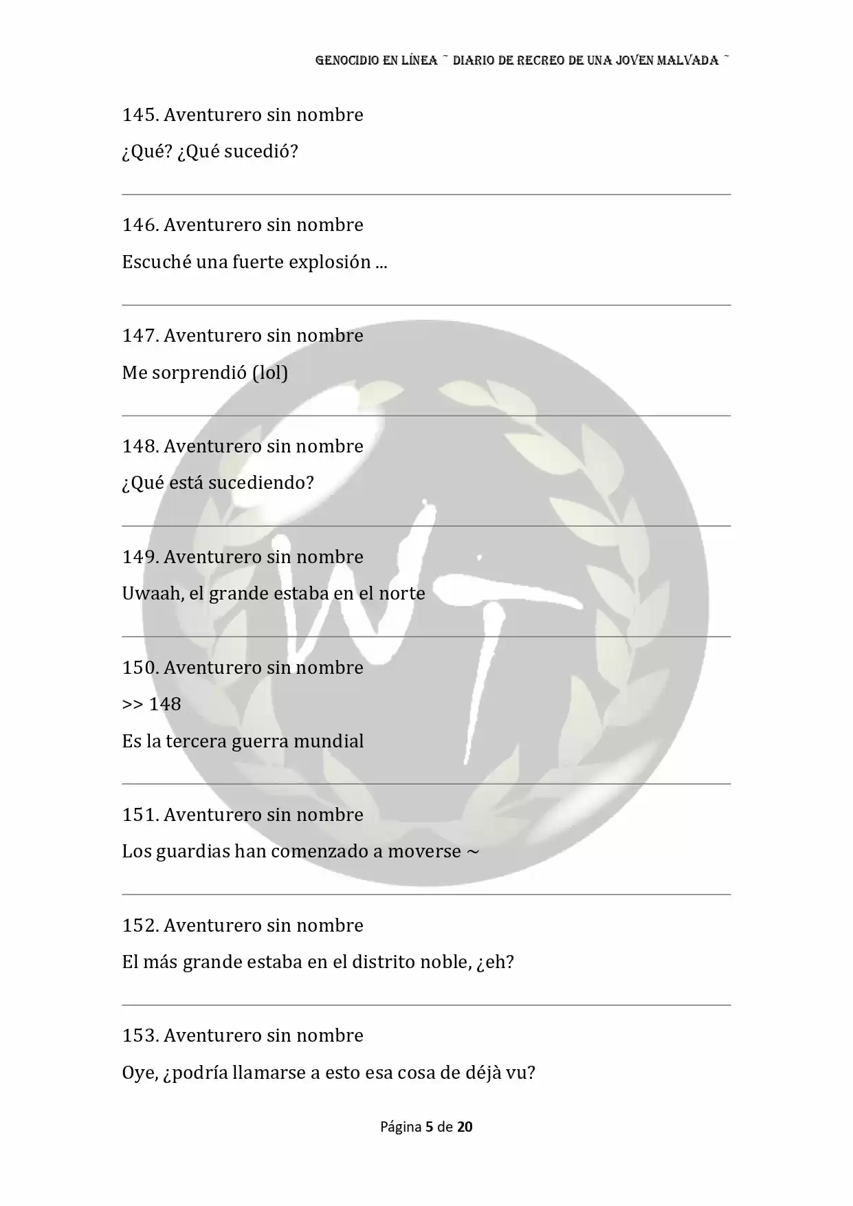 Genocide Online - Novela Web (Novela) - Capítulo 23 - Página 5 - LectorTMOo