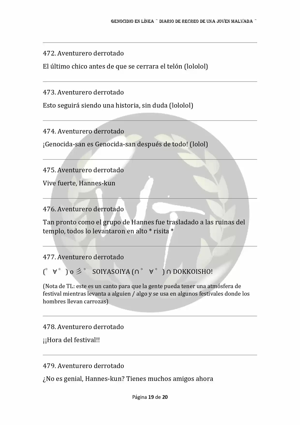 Genocide Online - Novela Web (Novela) - Capítulo 23 - Página 19 - LectorTMOo