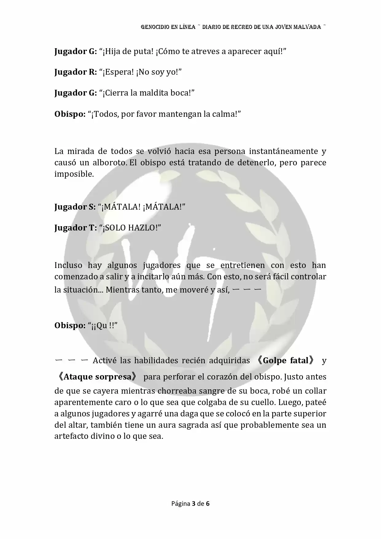 Genocide Online - Novela Web (Novela) - Capítulo 3 - Página 3 - LectorTMOo