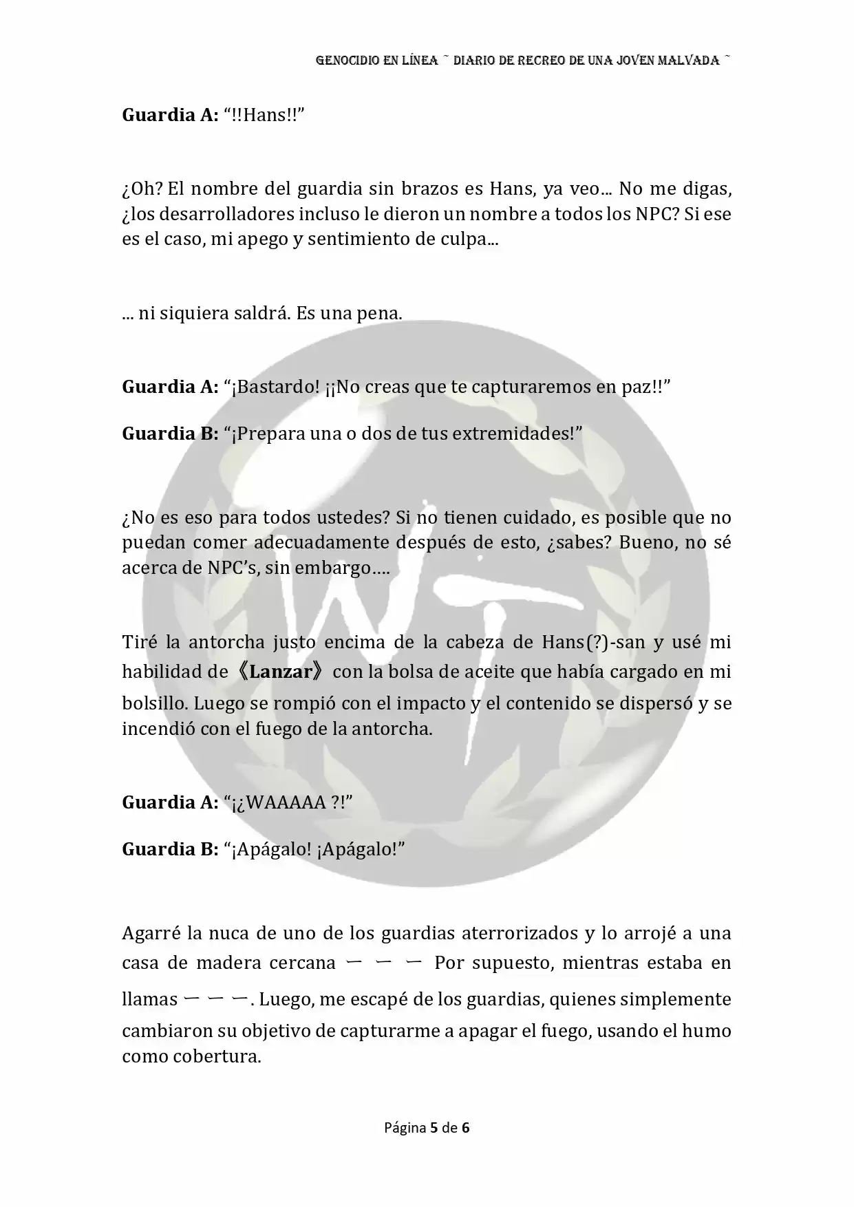 Genocide Online - Novela Web (Novela) - Capítulo 3 - Página 5 - LectorTMOo