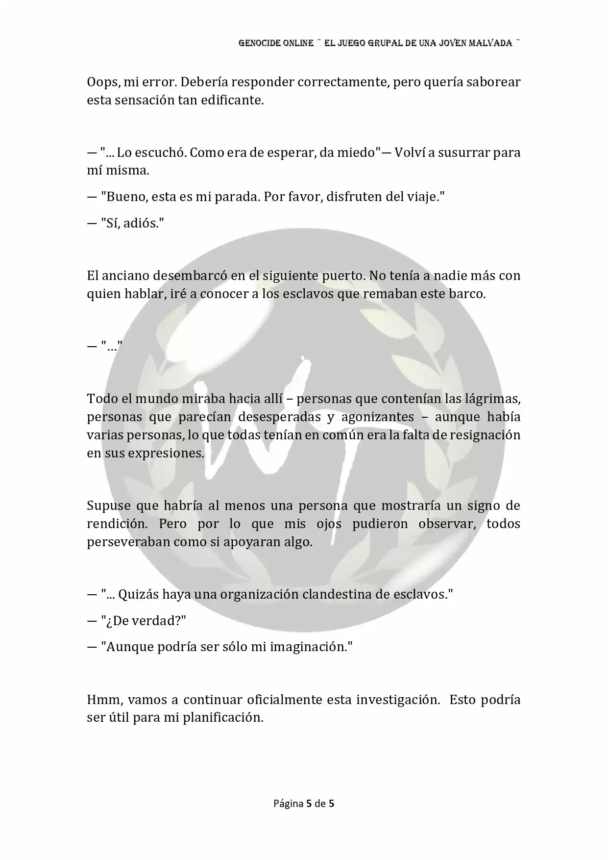 Genocide Online - Novela Web (Novela) - Capítulo 31 - Página 6 - LectorTMOo