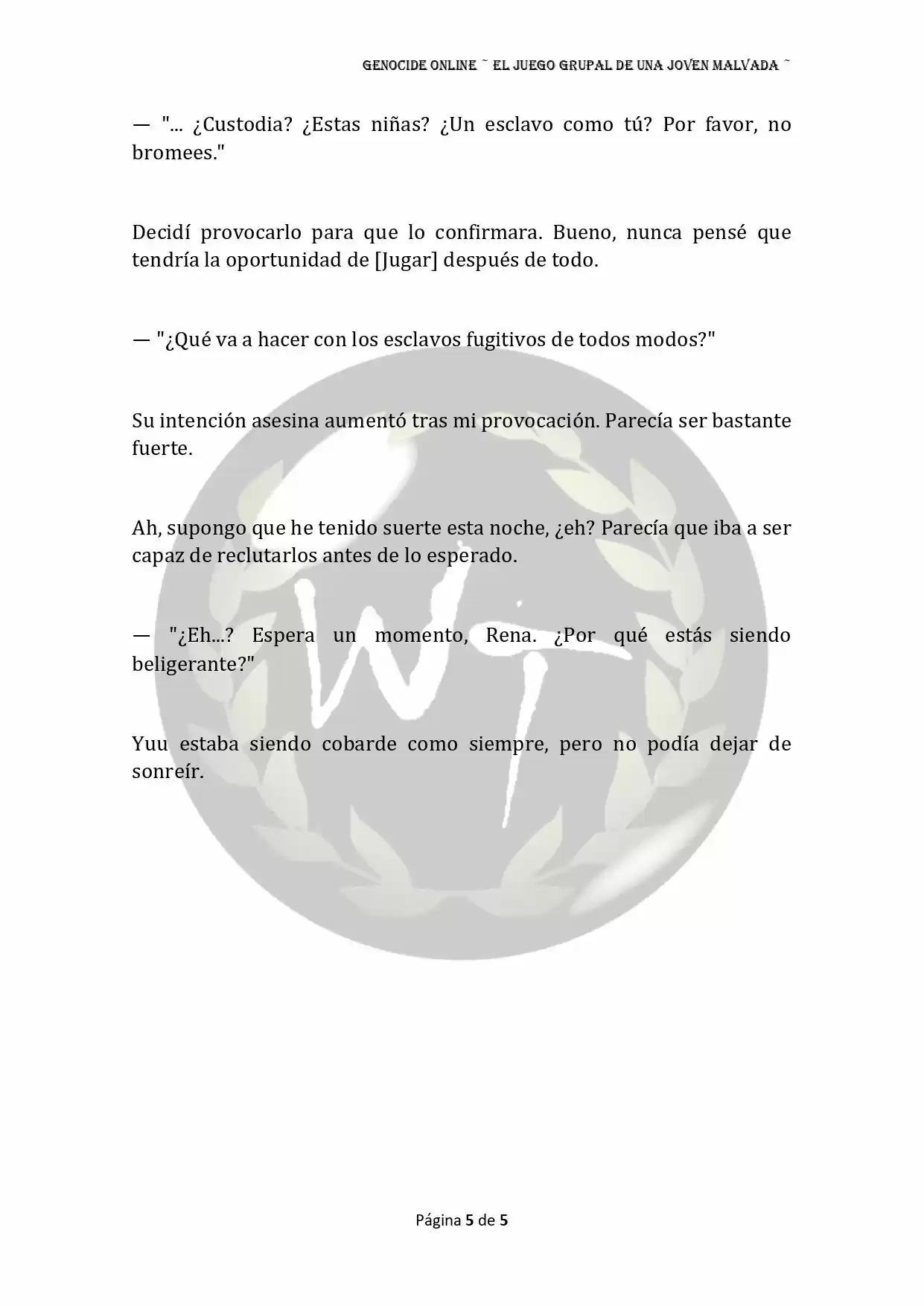 Genocide Online - Novela Web (Novela) - Capítulo 33 - Página 6 - LectorTMOo
