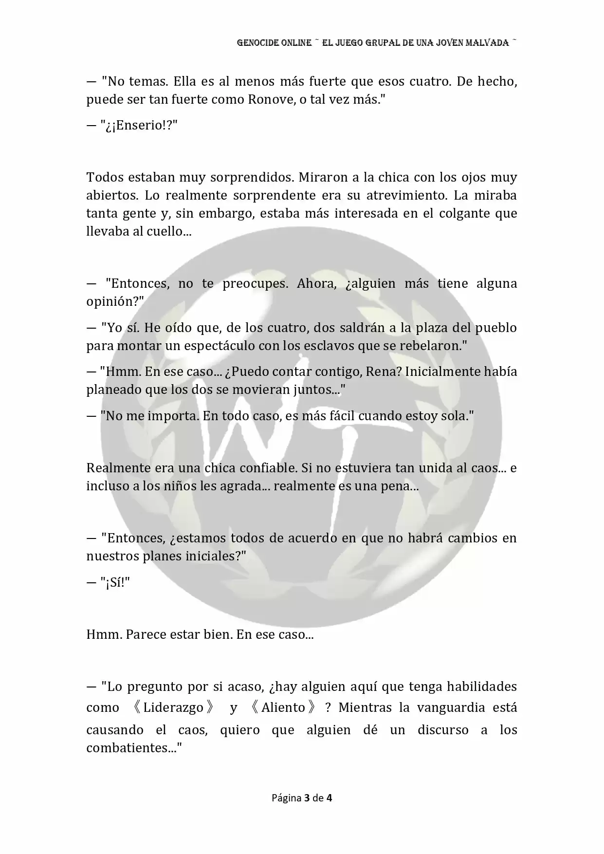 Genocide Online - Novela Web (Novela) - Capítulo 37 - Página 4 - LectorTMOo