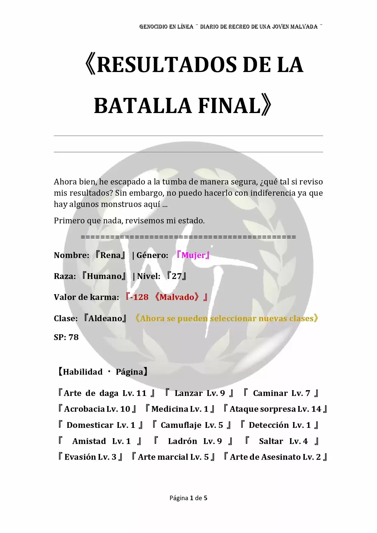 Genocide Online - Novela Web (Novela) - Capítulo 4 - Página 1 - LectorTMOo