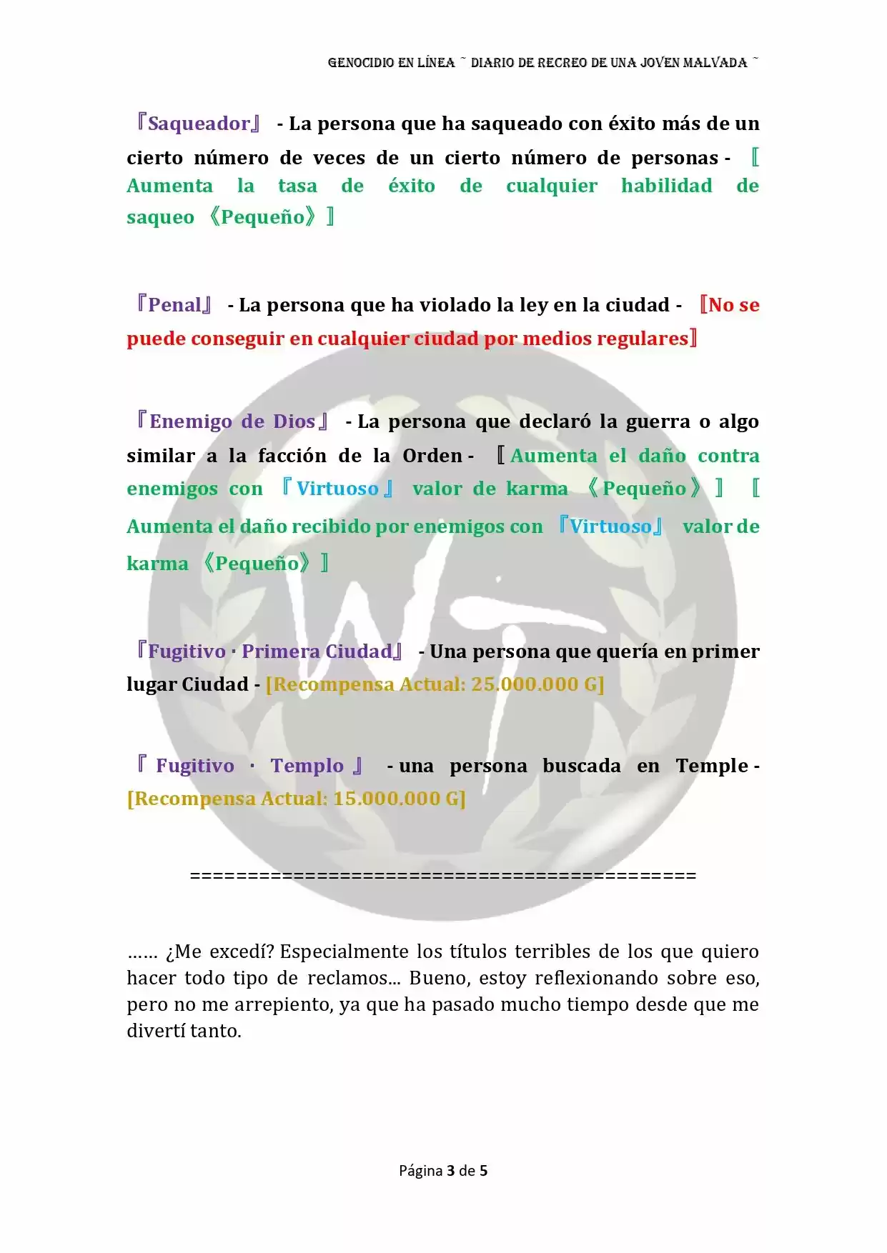 Genocide Online - Novela Web (Novela) - Capítulo 4 - Página 3 - LectorTMOo