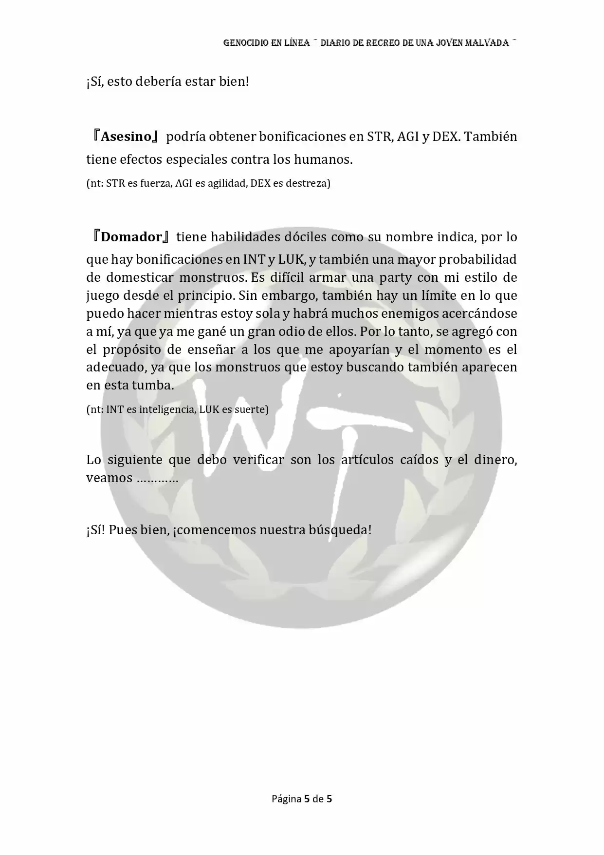 Genocide Online - Novela Web (Novela) - Capítulo 4 - Página 5 - LectorTMOo
