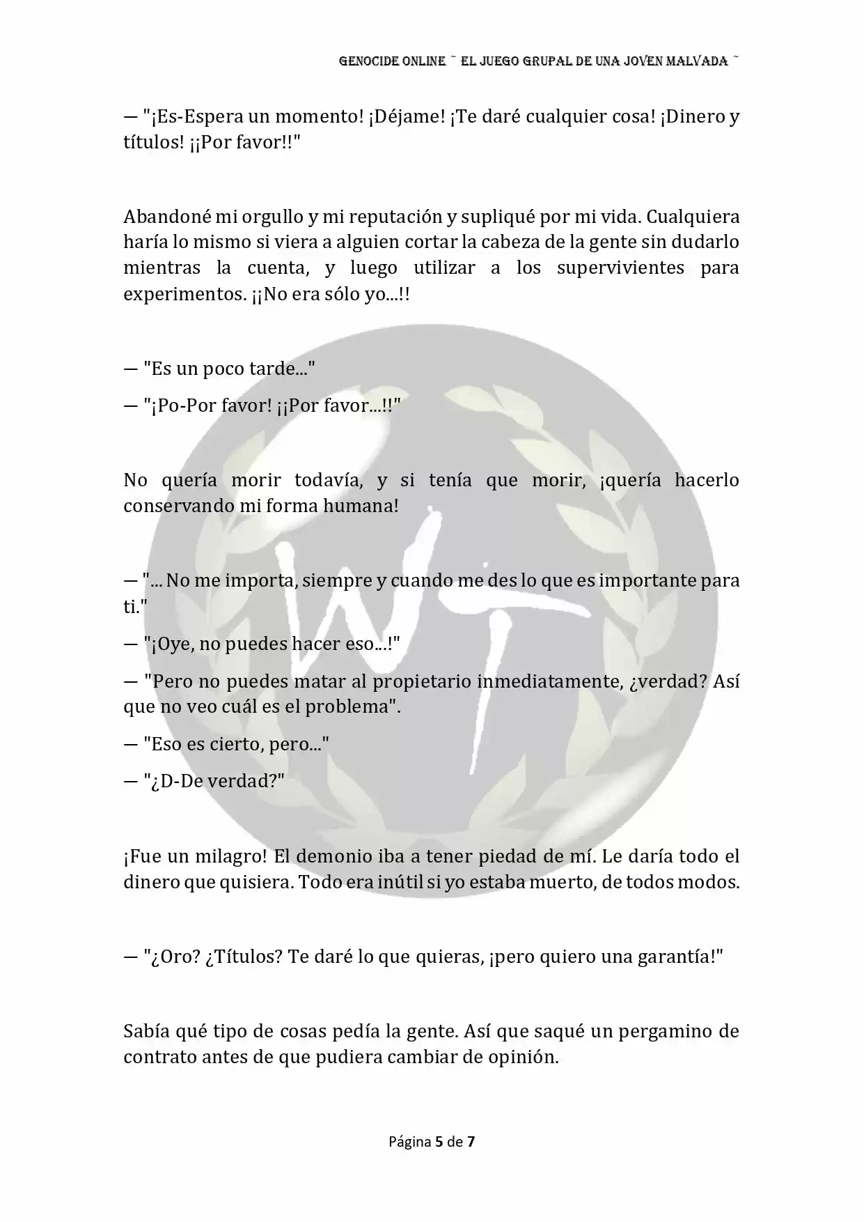 Genocide Online - Novela Web (Novela) - Capítulo 40 - Página 6 - LectorTMOo