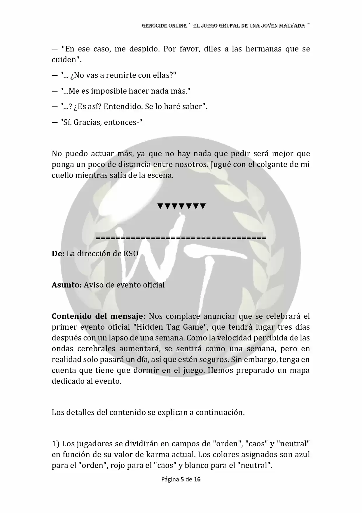 Genocide Online - Novela Web (Novela) - Capítulo 46 - Página 6 - LectorTMOo