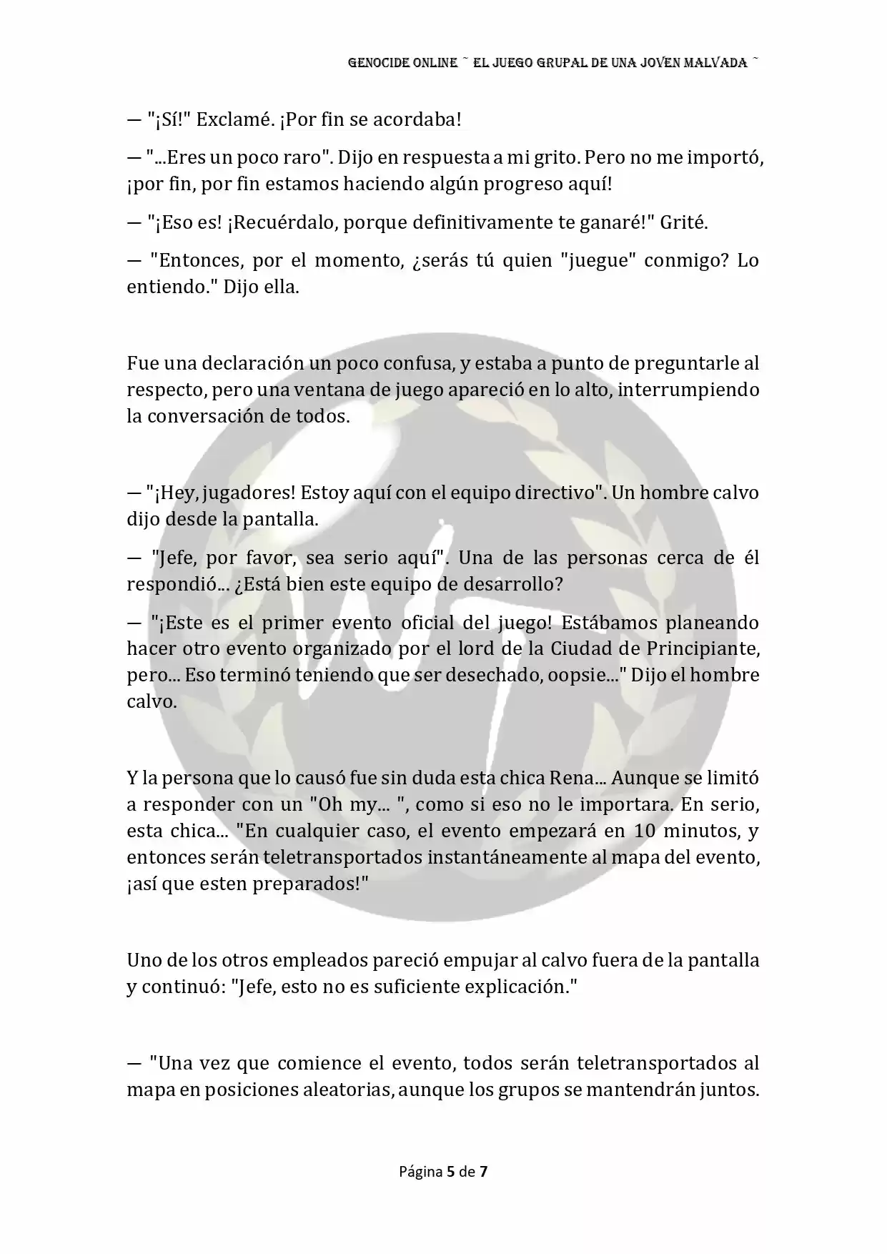 Genocide Online - Novela Web (Novela) - Capítulo 49 - Página 7 - LectorTMOo