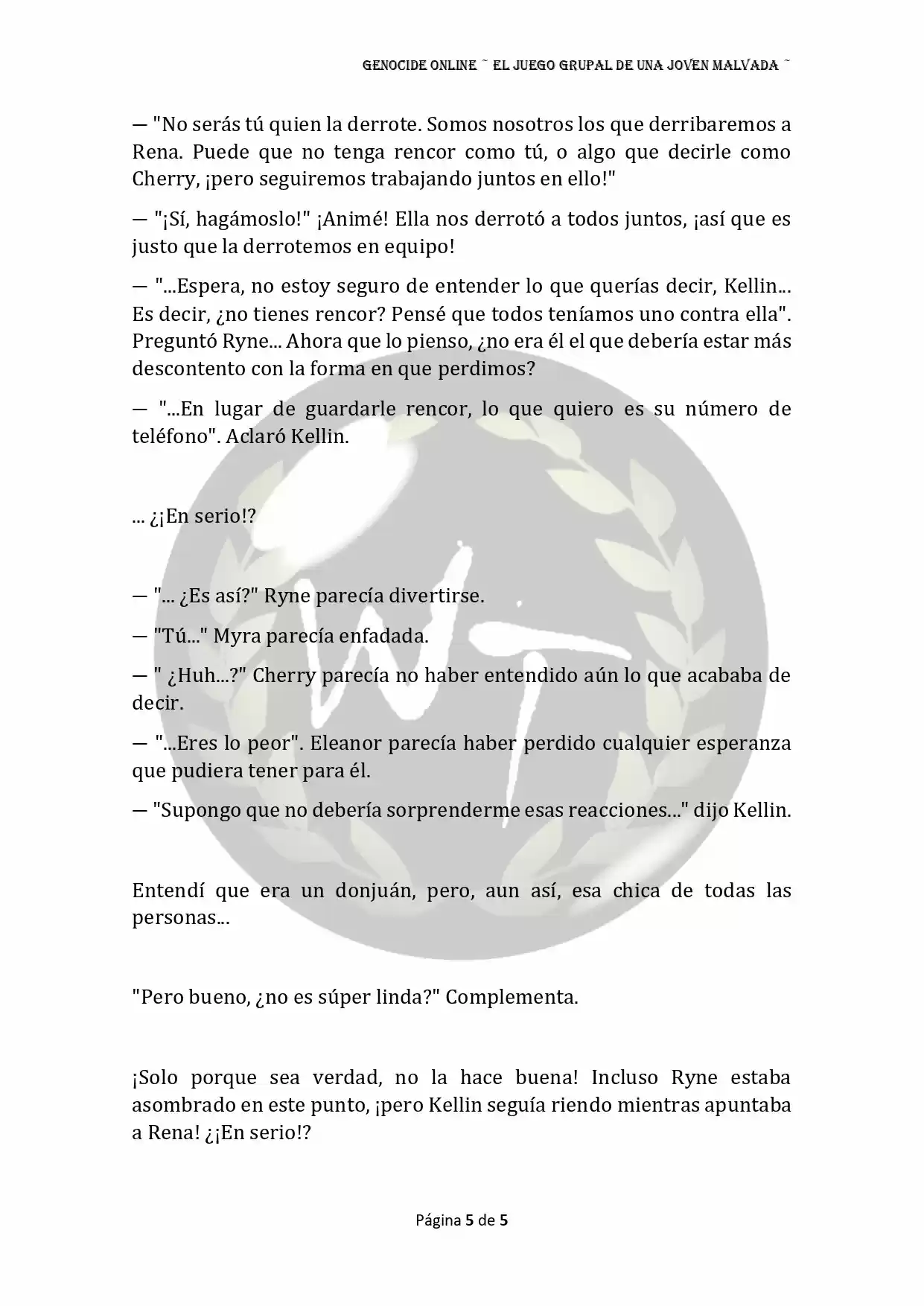 Genocide Online - Novela Web (Novela) - Capítulo 50 - Página 6 - LectorTMOo