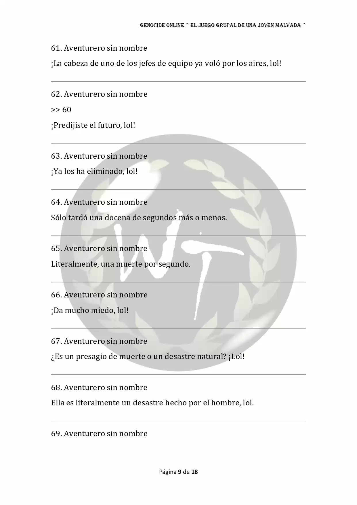 Genocide Online - Novela Web (Novela) - Capítulo 62 - Página 10 - LectorTMOo