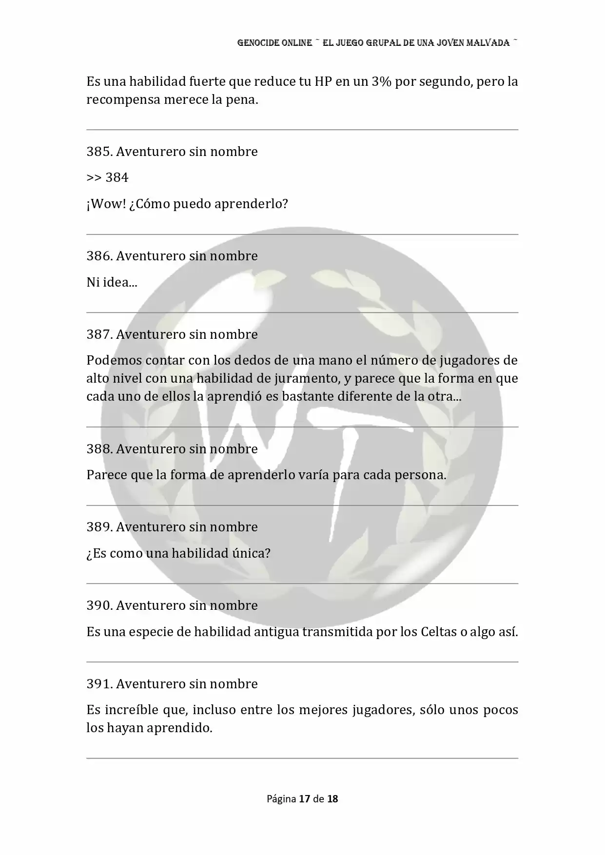 Genocide Online - Novela Web (Novela) - Capítulo 62 - Página 18 - LectorTMOo
