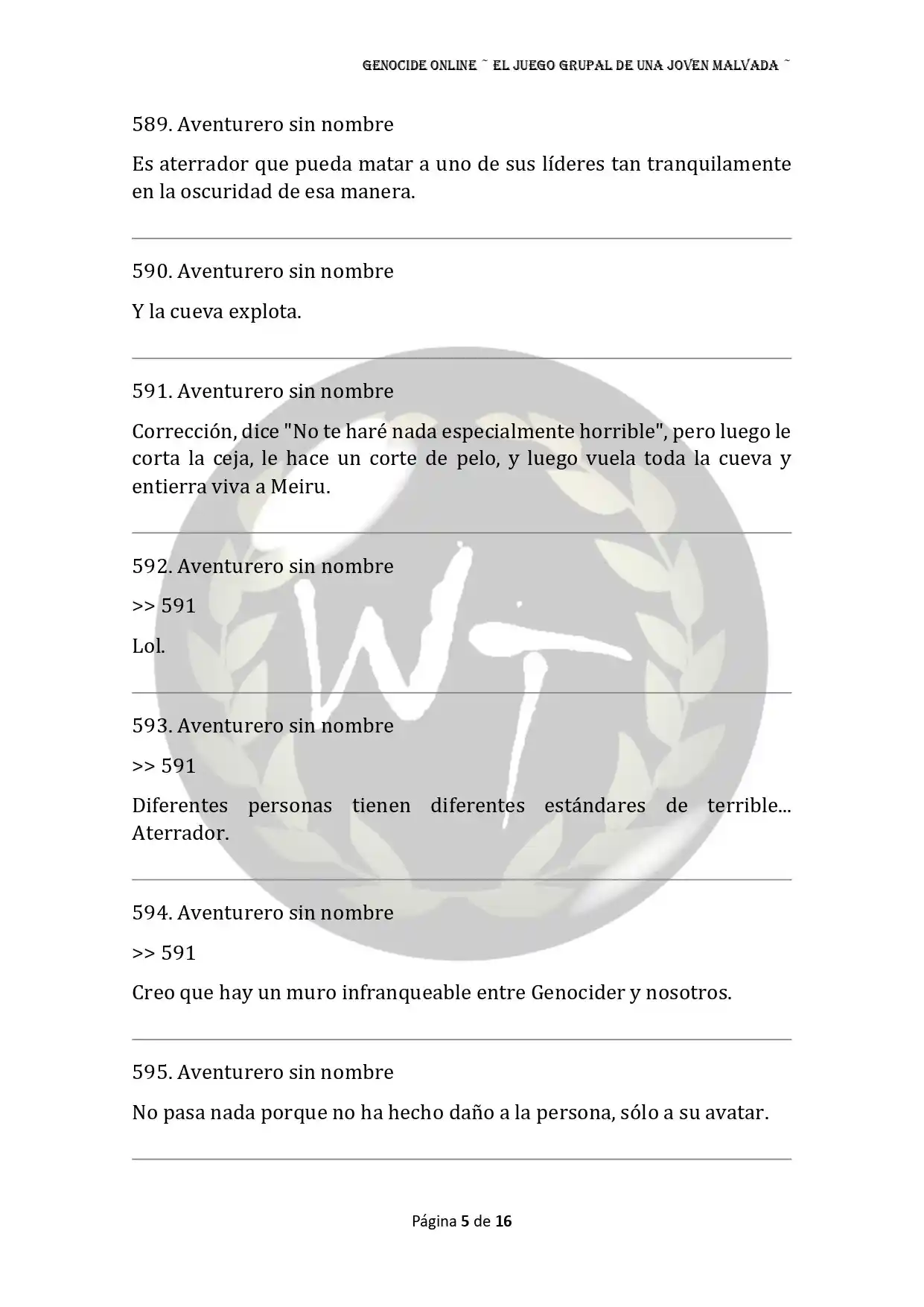 Genocide Online - Novela Web (Novela) - Capítulo 63 - Página 6 - LectorTMOo