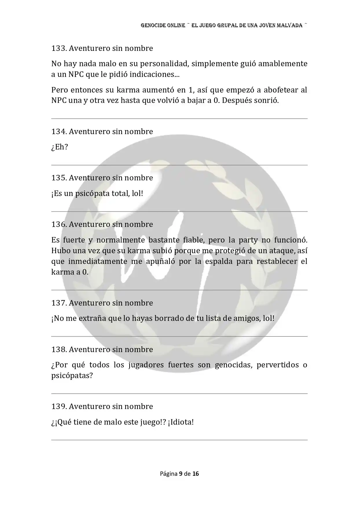 Genocide Online - Novela Web (Novela) - Capítulo 63 - Página 10 - LectorTMOo
