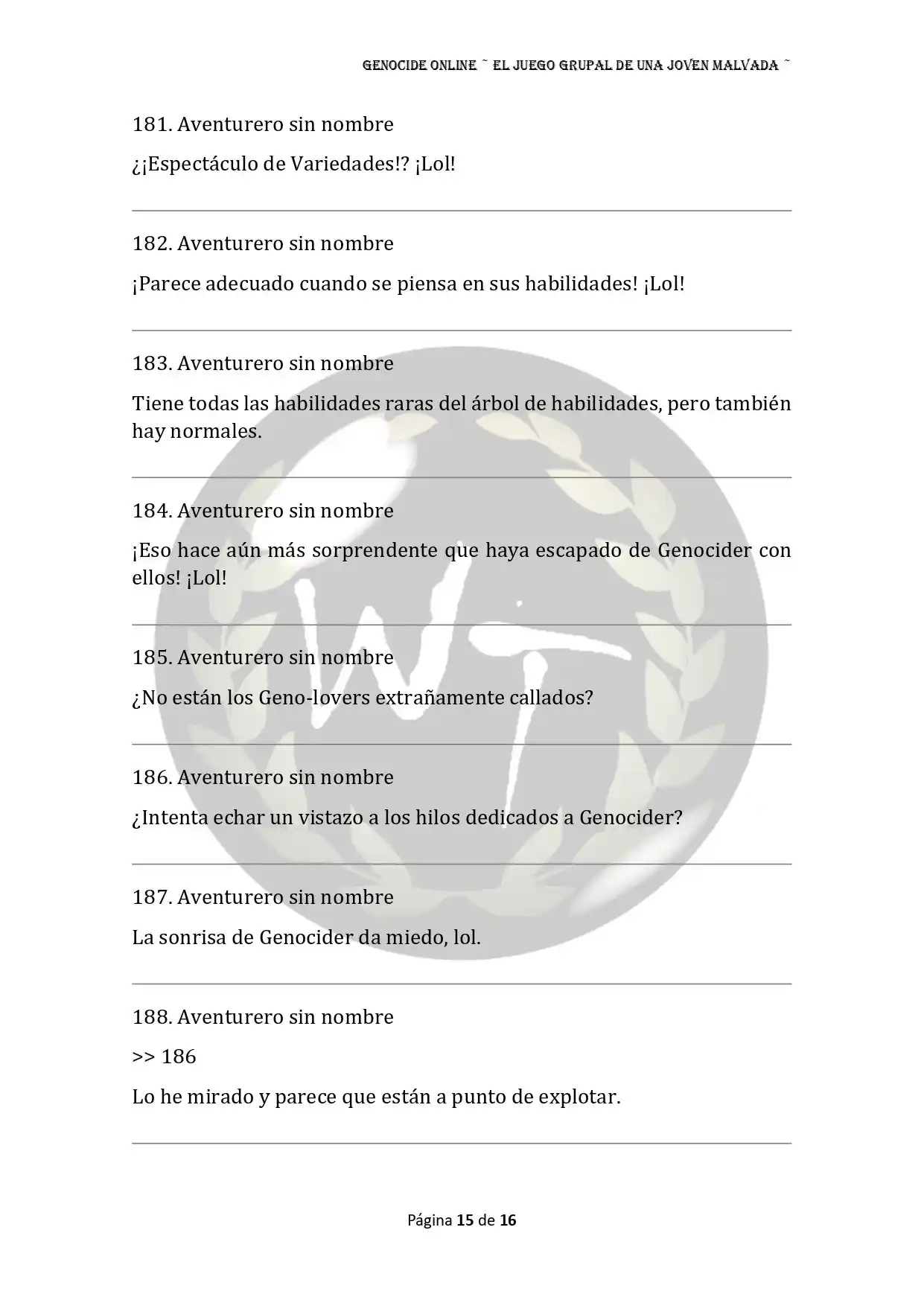 Genocide Online - Novela Web (Novela) - Capítulo 63 - Página 16 - LectorTMOo