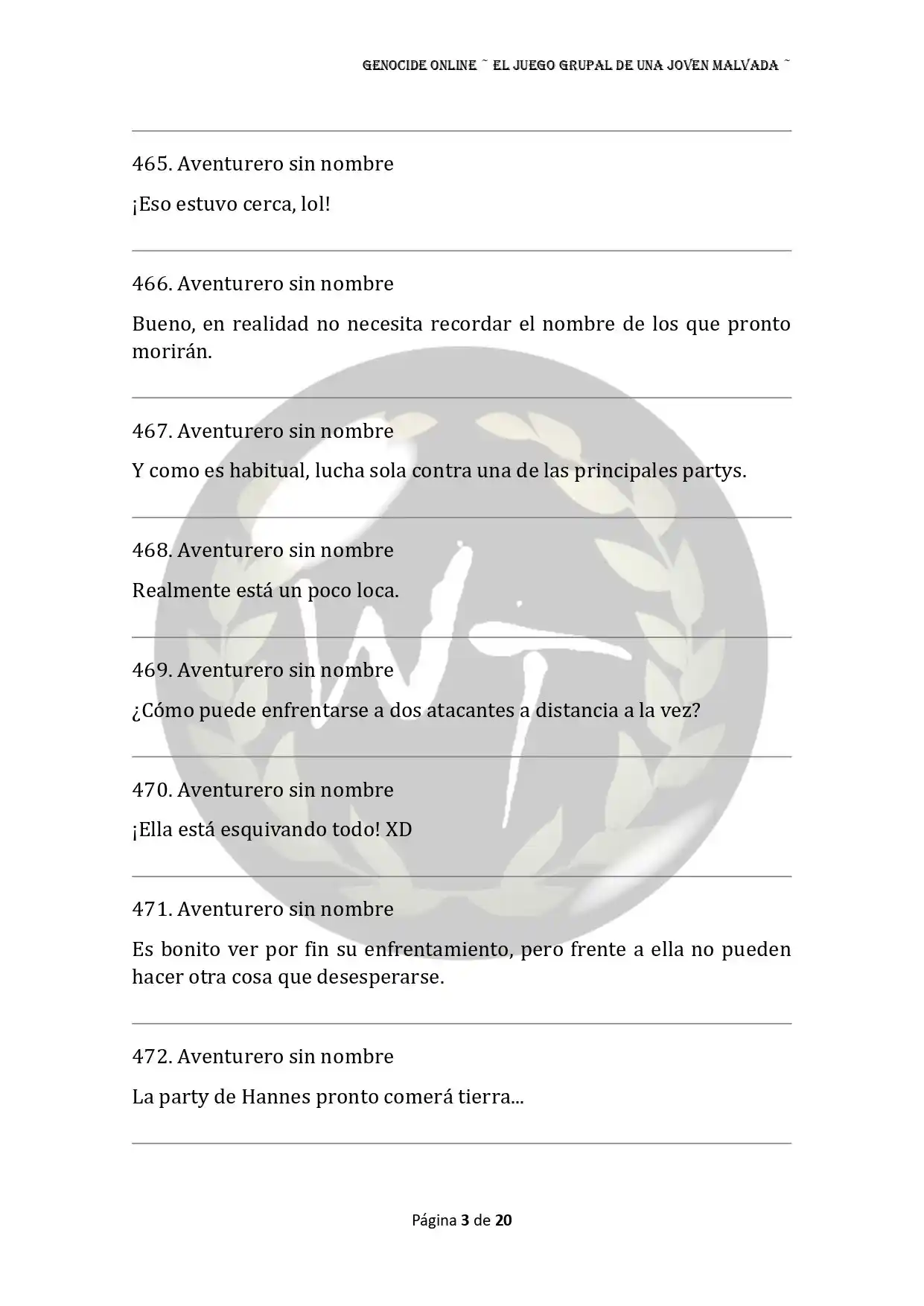 Genocide Online - Novela Web (Novela) - Capítulo 64 - Página 4 - LectorTMOo