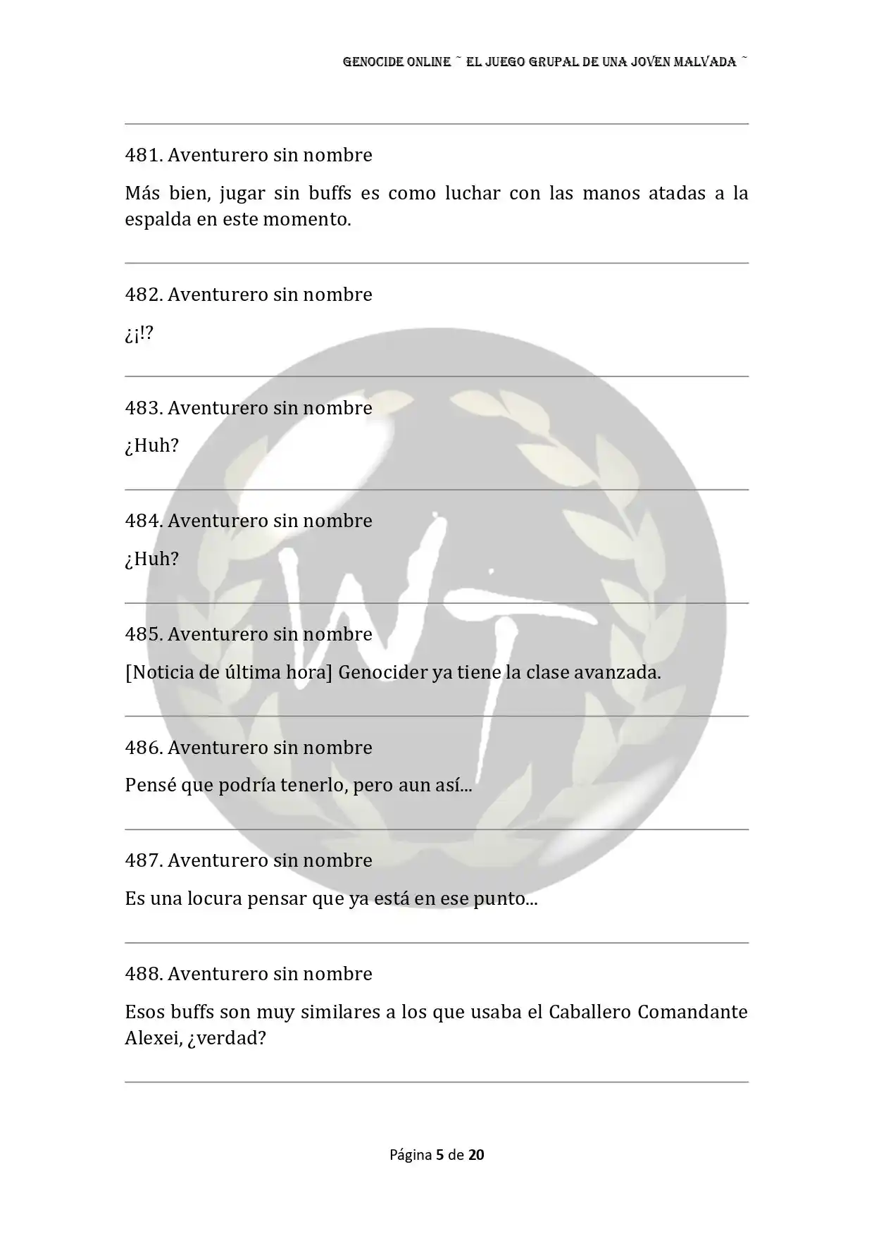 Genocide Online - Novela Web (Novela) - Capítulo 64 - Página 6 - LectorTMOo