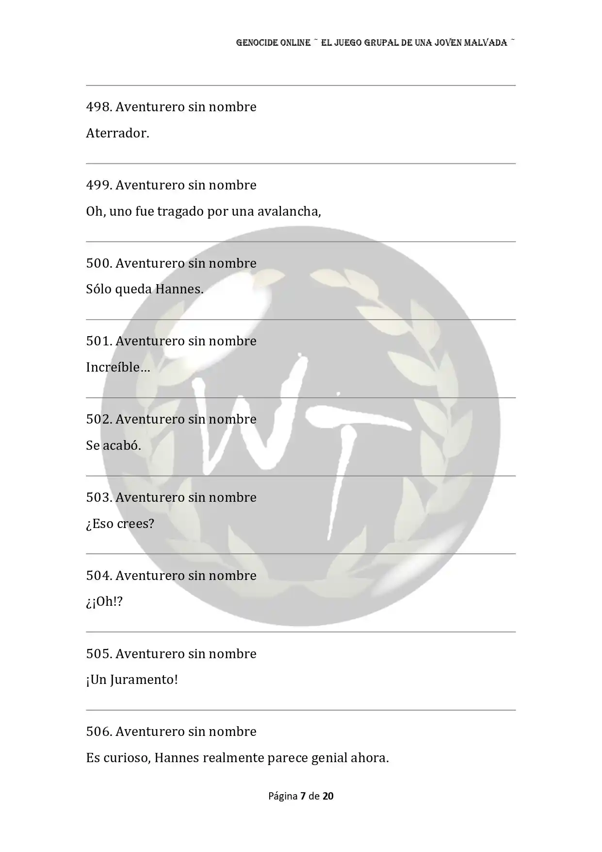 Genocide Online - Novela Web (Novela) - Capítulo 64 - Página 8 - LectorTMOo