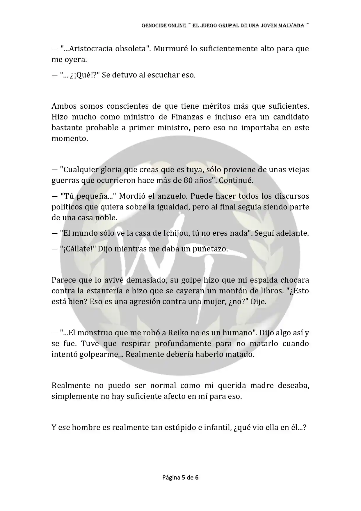 Genocide Online - Novela Web (Novela) - Capítulo 69 - Página 6 - LectorTMOo