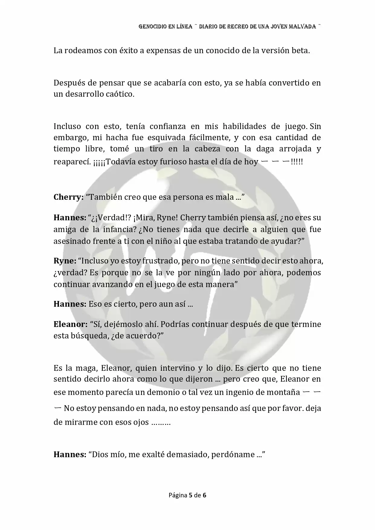 Genocide Online - Novela Web (Novela) - Capítulo 7 - Página 5 - LectorTMOo