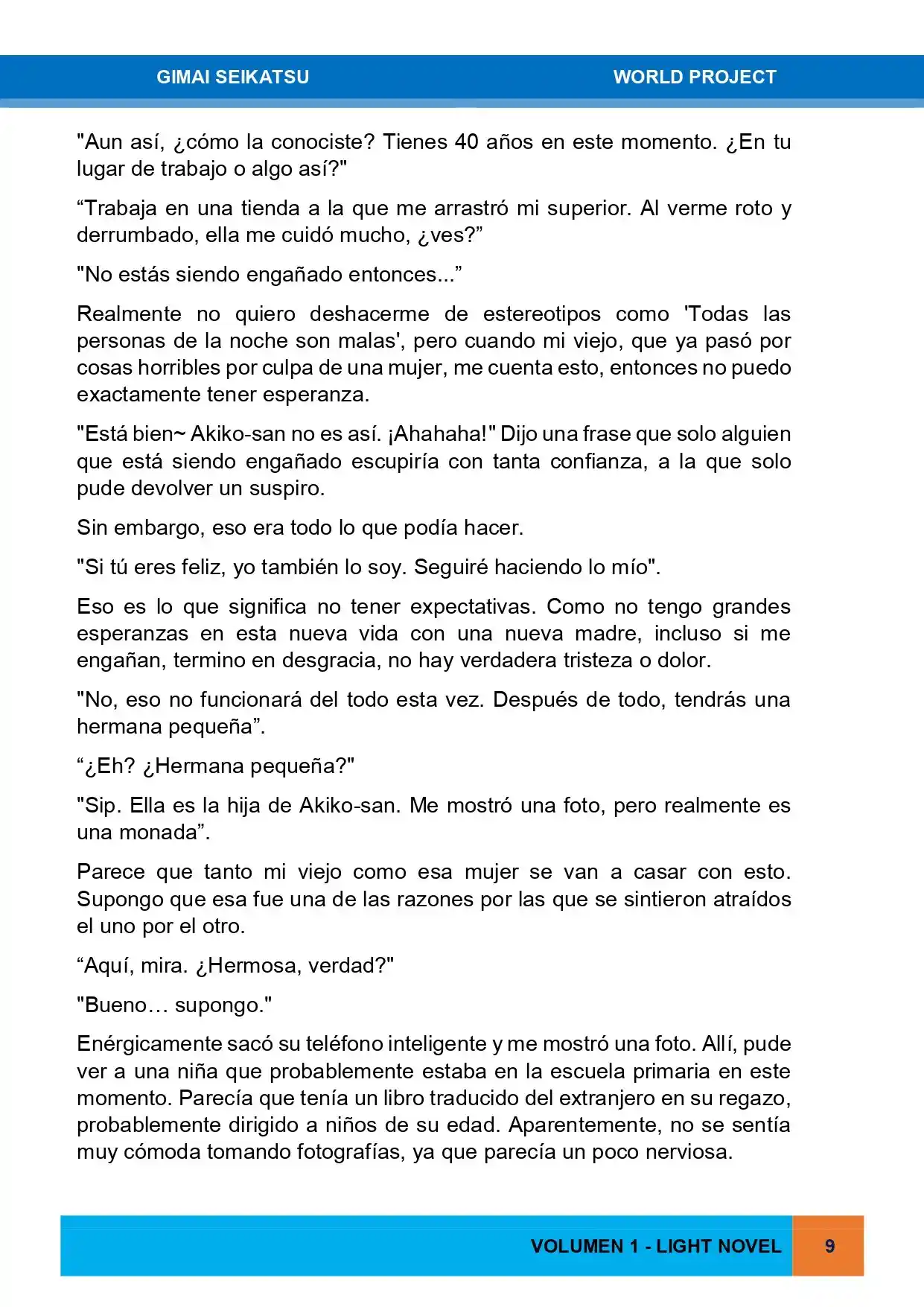 Gimai Seikatsu (Novela) - Capítulo - Página 9 - LectorTMOo