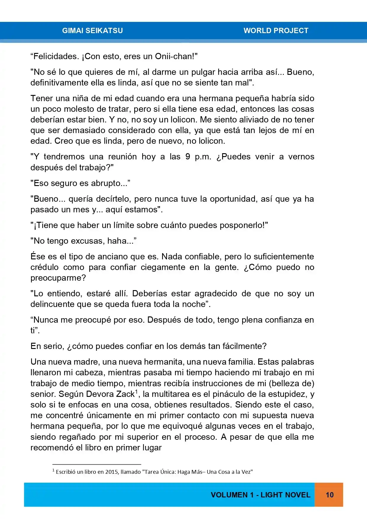 Gimai Seikatsu (Novela) - Capítulo - Página 10 - LectorTMOo