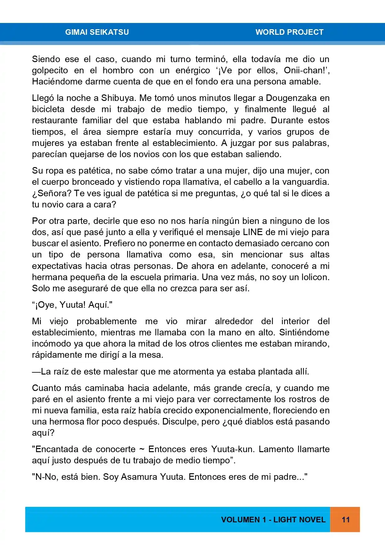 Gimai Seikatsu (Novela) - Capítulo - Página 11 - LectorTMOo