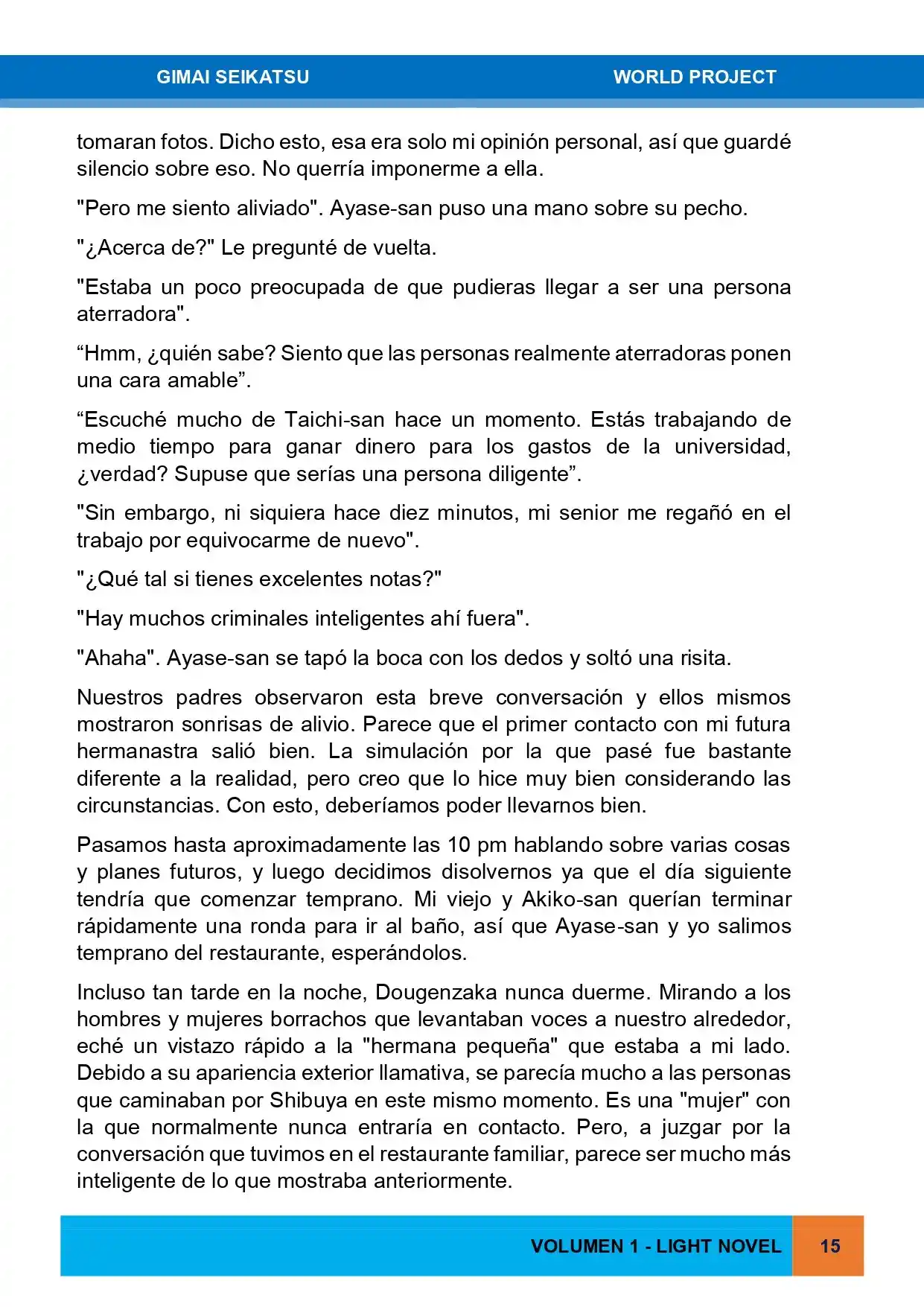 Gimai Seikatsu (Novela) - Capítulo - Página 15 - LectorTMOo