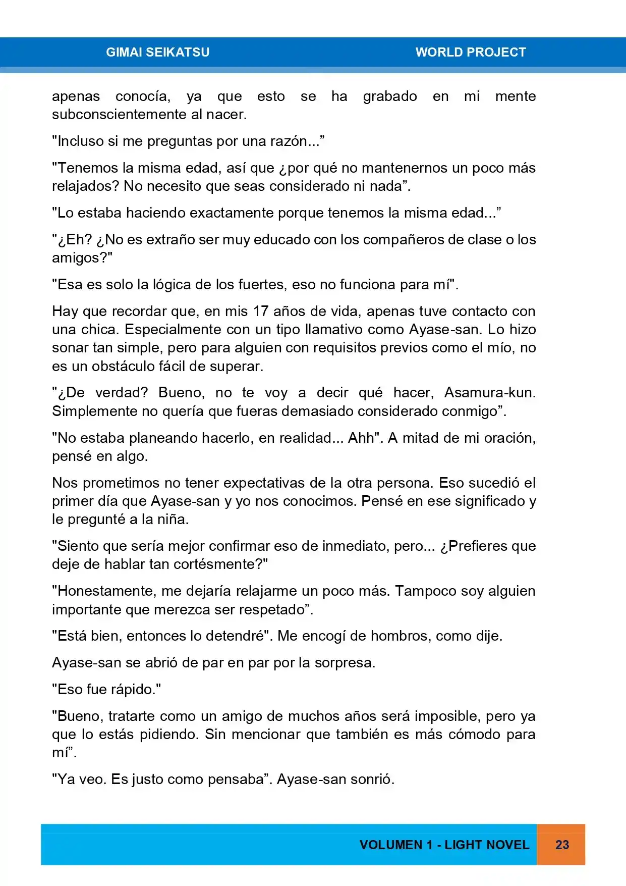 Gimai Seikatsu (Novela) - Capítulo 1 - Página 7 - LectorTMOo
