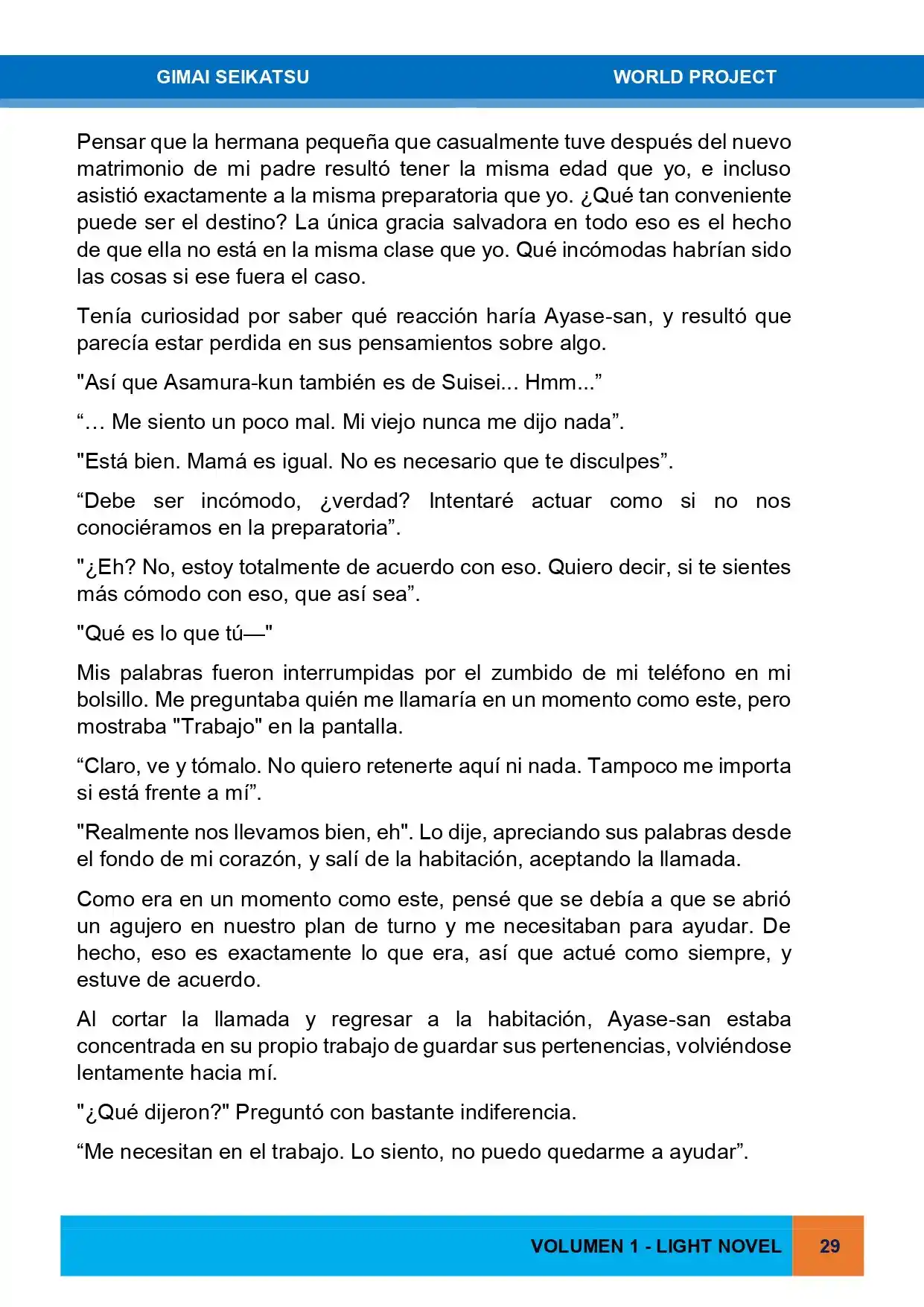 Gimai Seikatsu (Novela) - Capítulo 1 - Página 13 - LectorTMOo