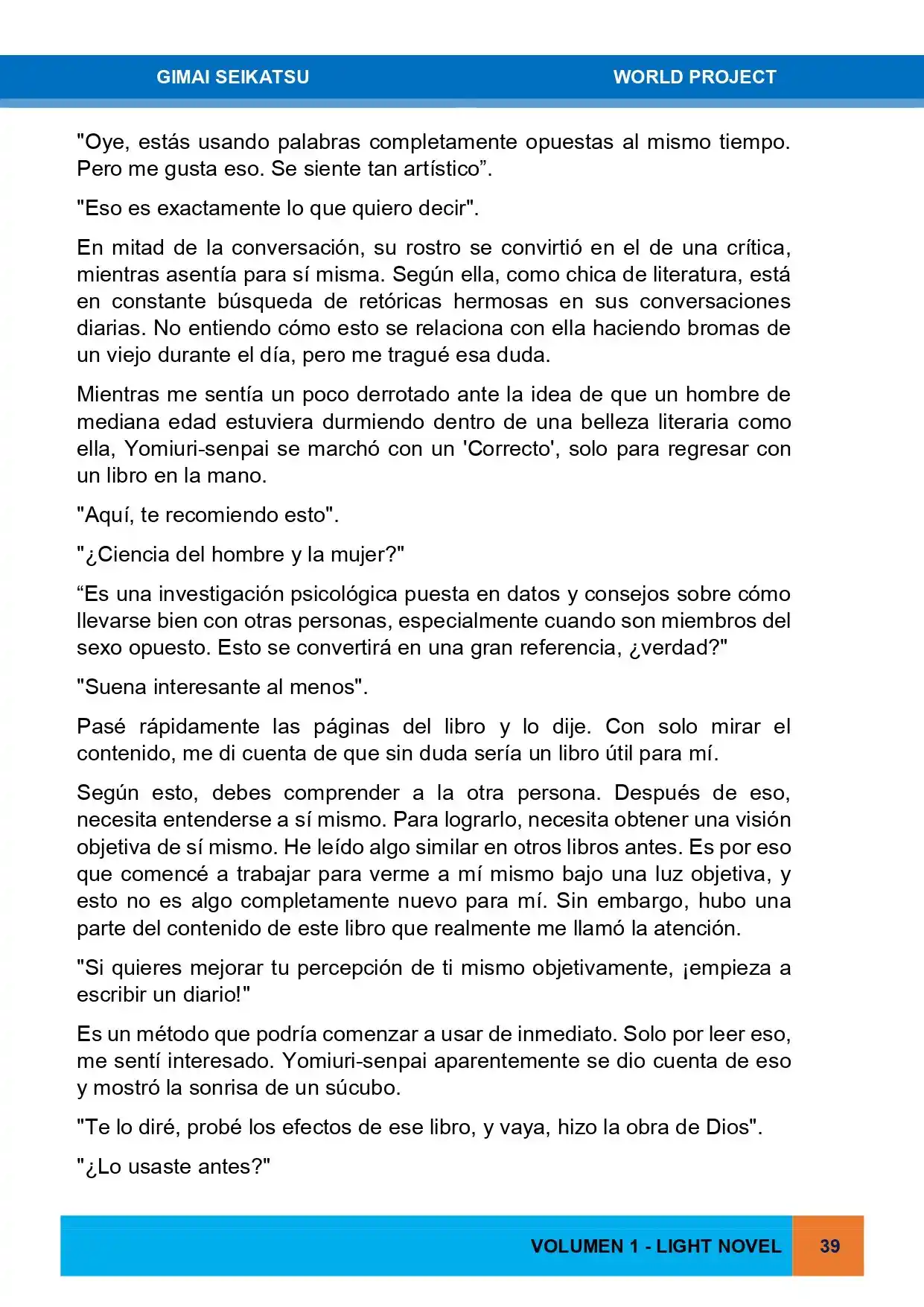 Gimai Seikatsu (Novela) - Capítulo 1 - Página 23 - LectorTMOo
