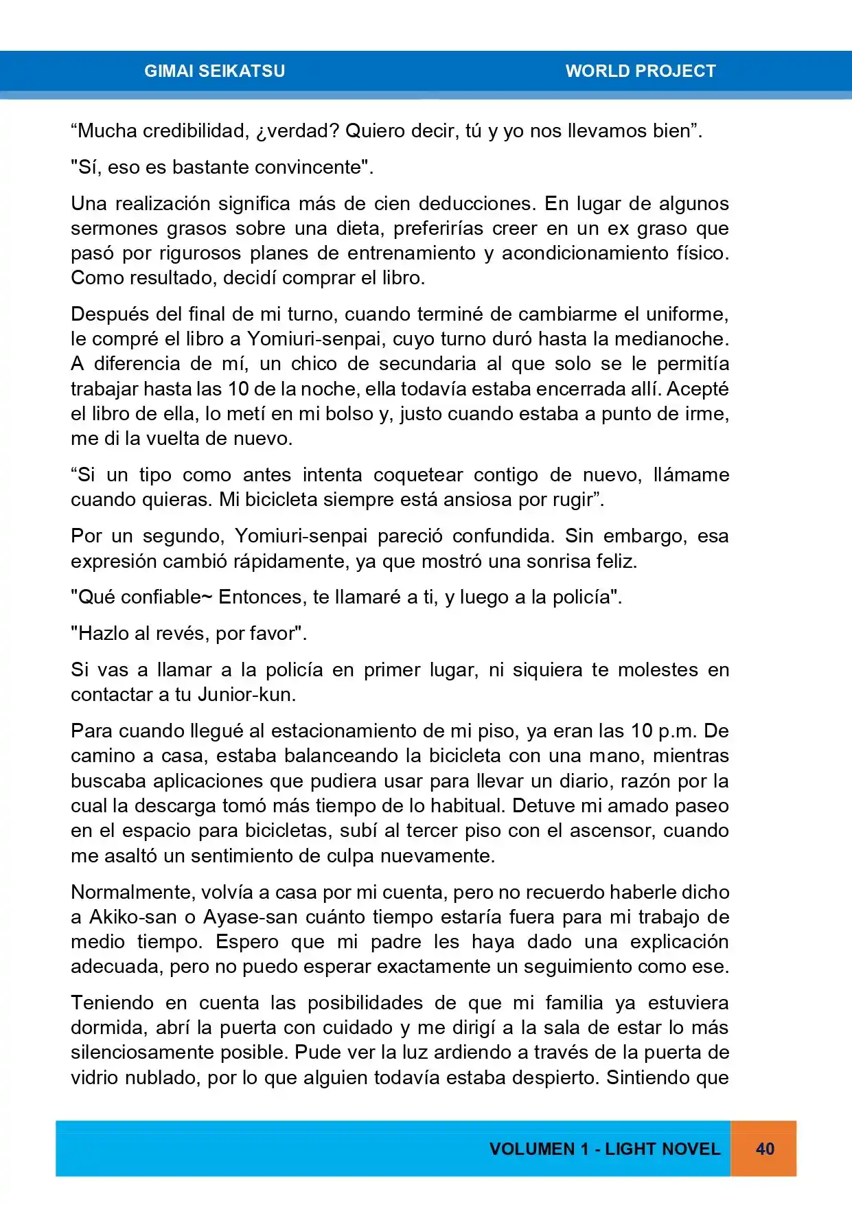 Gimai Seikatsu (Novela) - Capítulo 1 - Página 24 - LectorTMOo