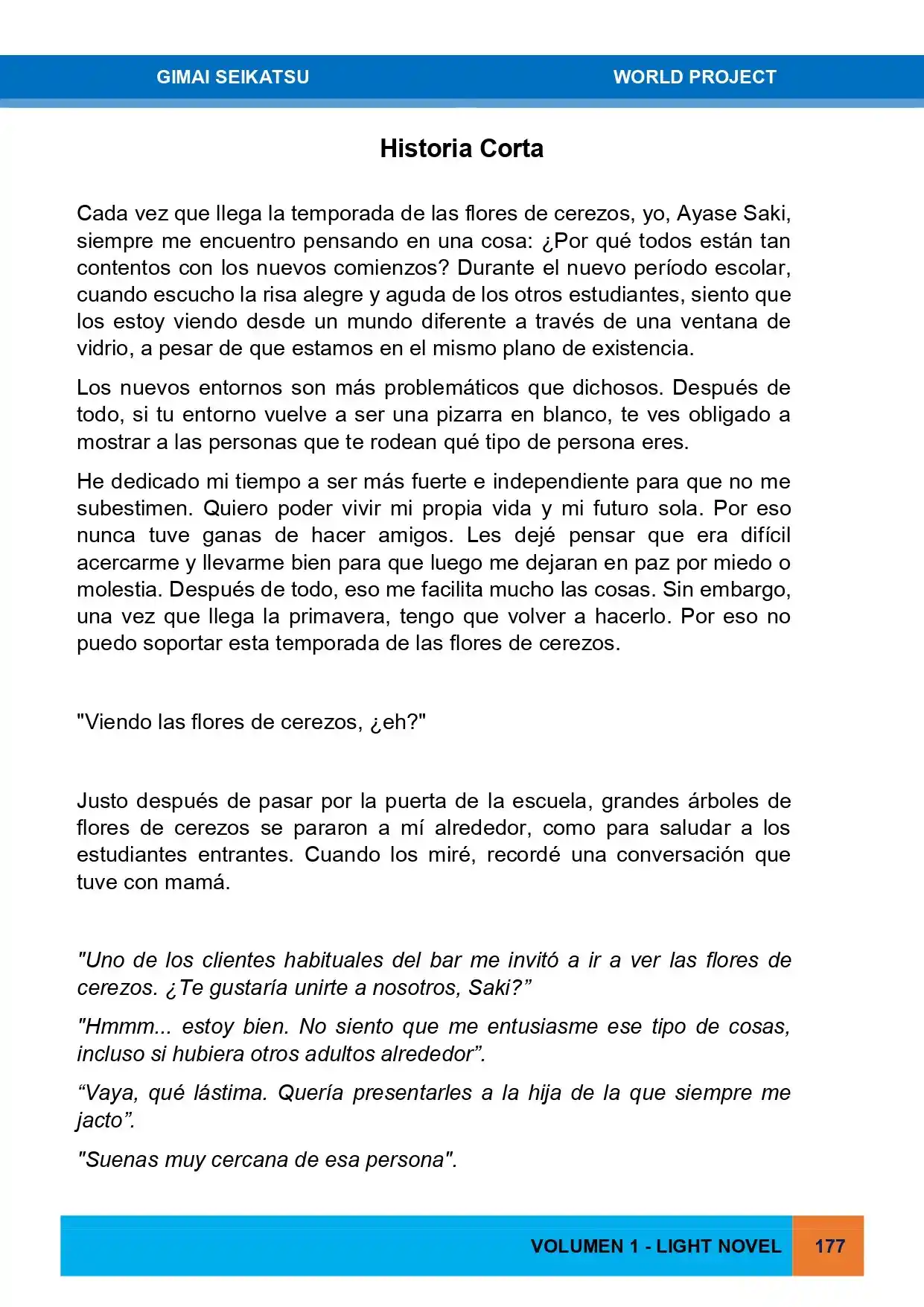 Gimai Seikatsu (Novela) - Capítulo 10 - Página 1 - LectorTMOo