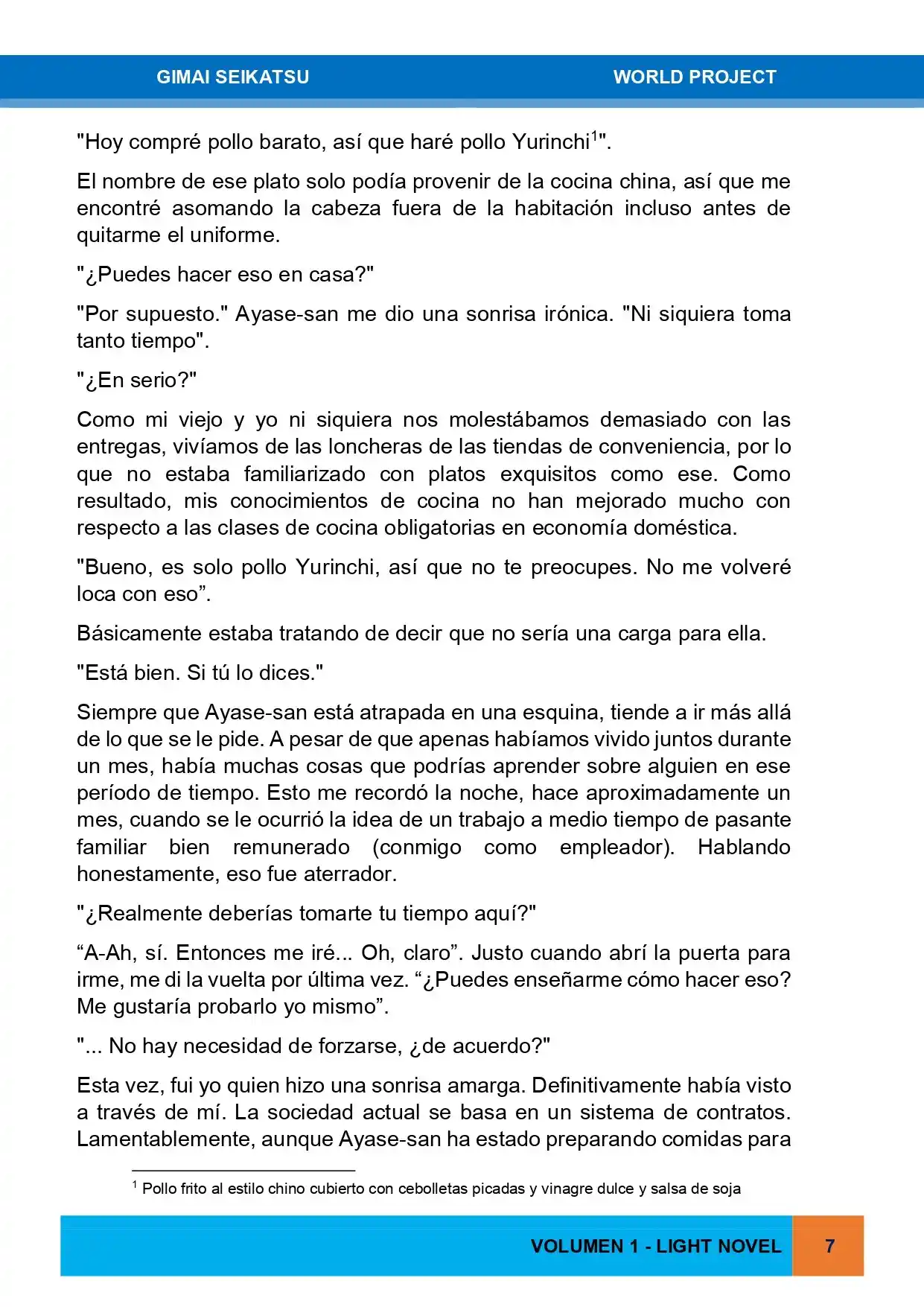 Gimai Seikatsu (Novela) - Capítulo 11 - Página 7 - LectorTMOo