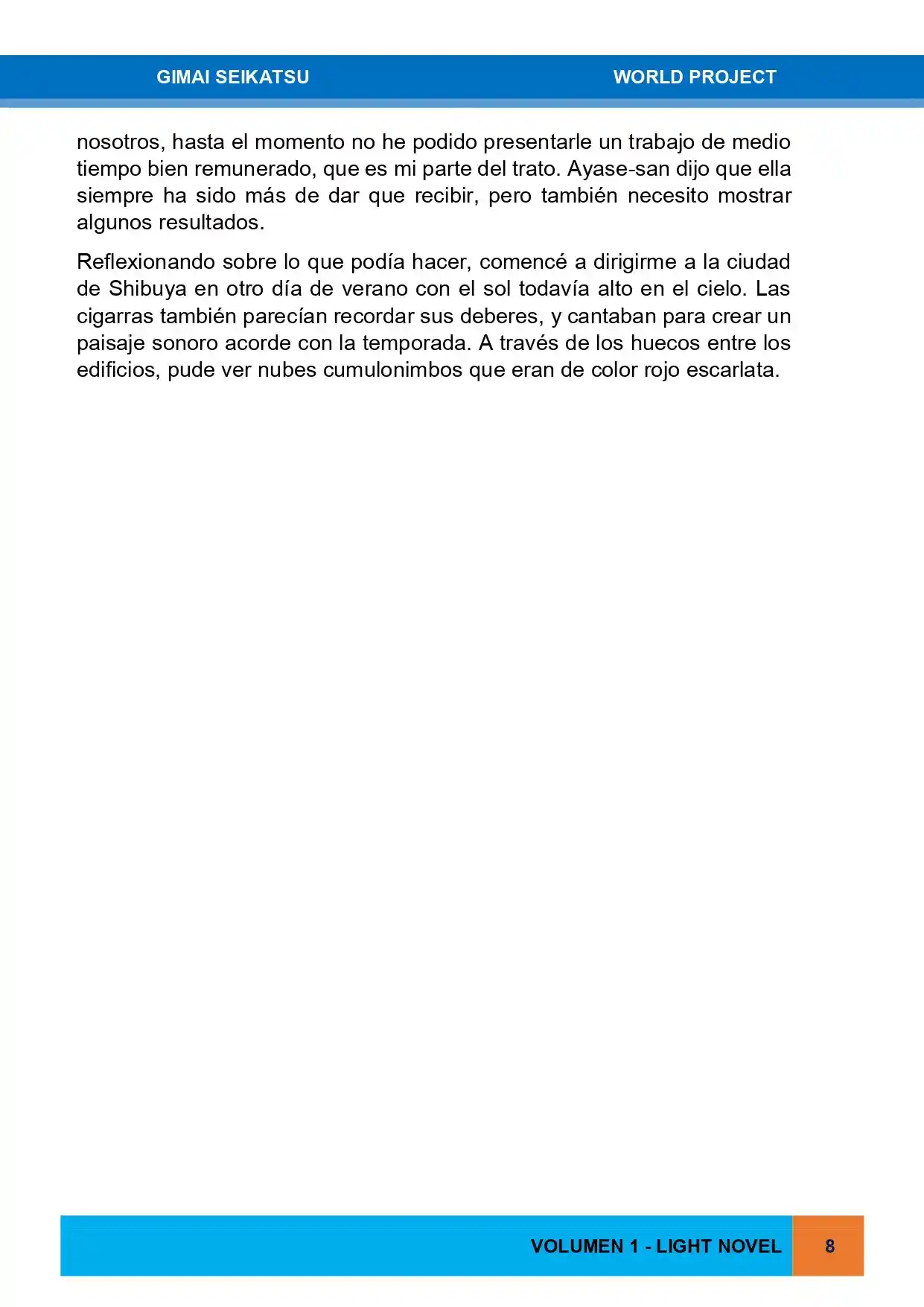 Gimai Seikatsu (Novela) - Capítulo 11 - Página 8 - LectorTMOo