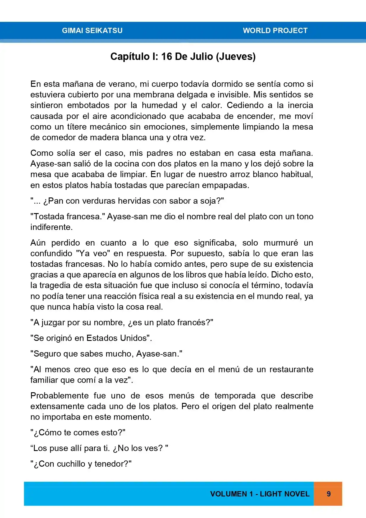 Gimai Seikatsu (Novela) - Capítulo 12 - Página 1 - LectorTMOo