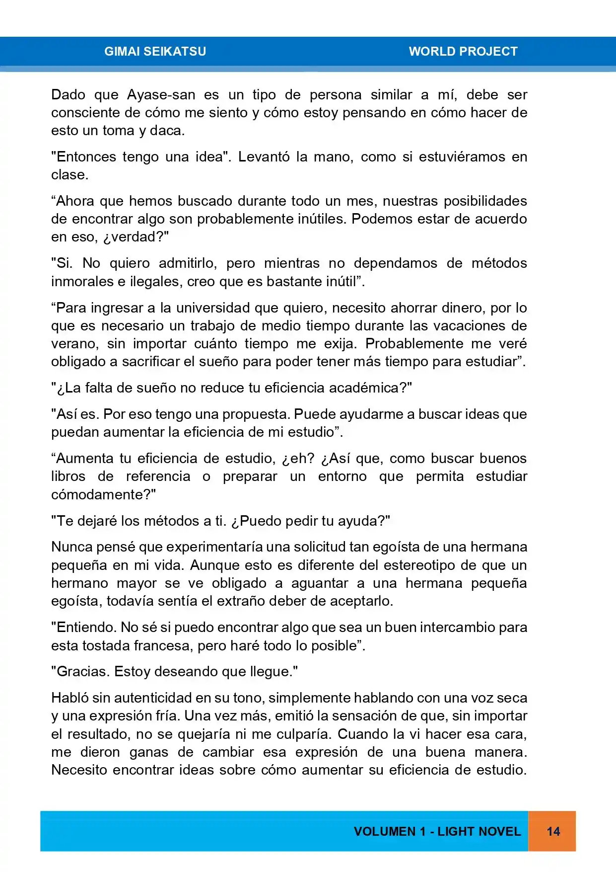 Gimai Seikatsu (Novela) - Capítulo 12 - Página 6 - LectorTMOo