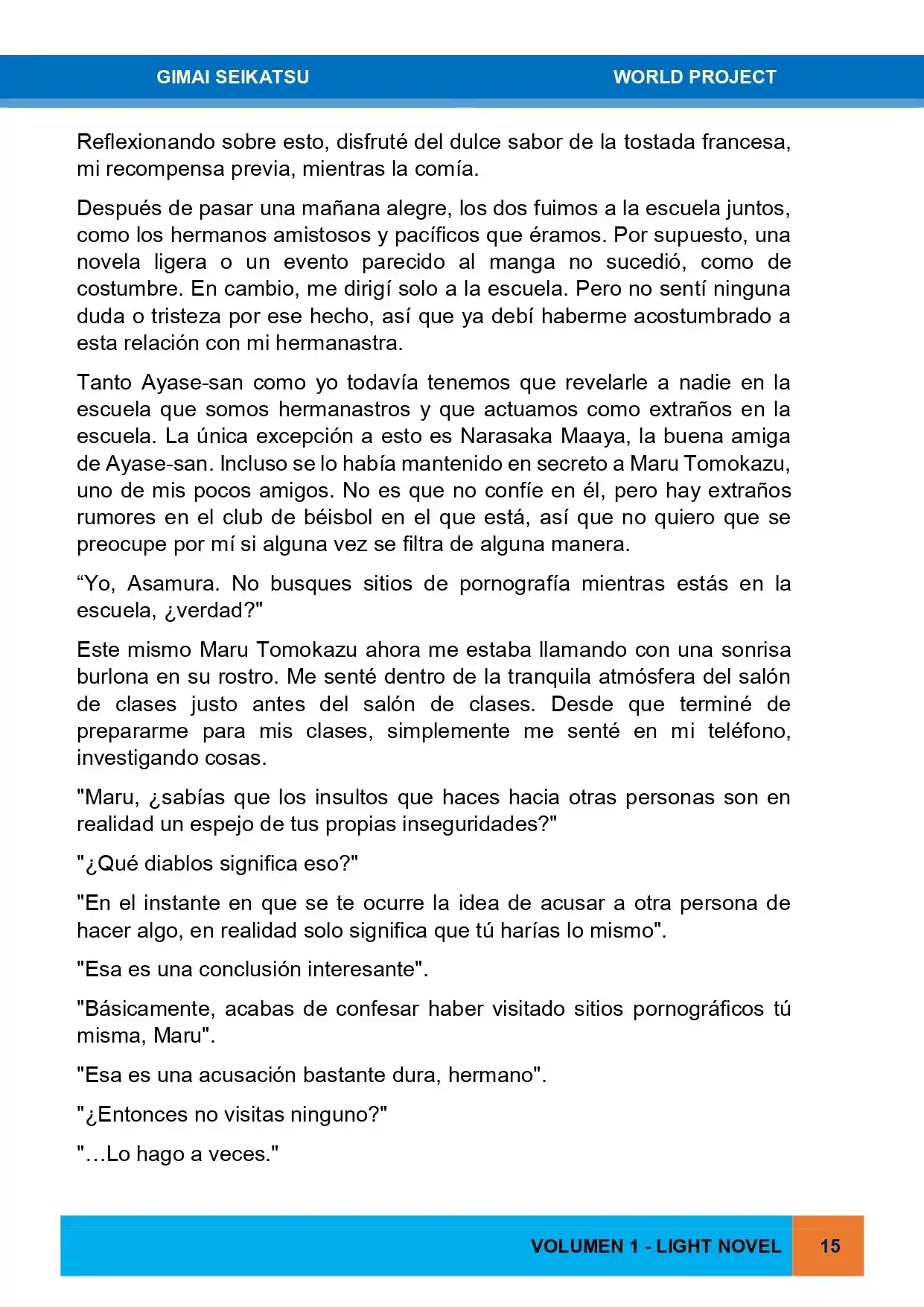 Gimai Seikatsu (Novela) - Capítulo 12 - Página 7 - LectorTMOo