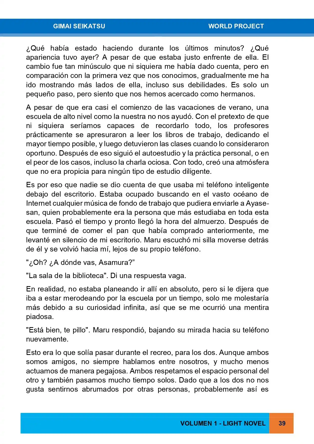 Gimai Seikatsu (Novela) - Capítulo 13 - Página 5 - LectorTMOo