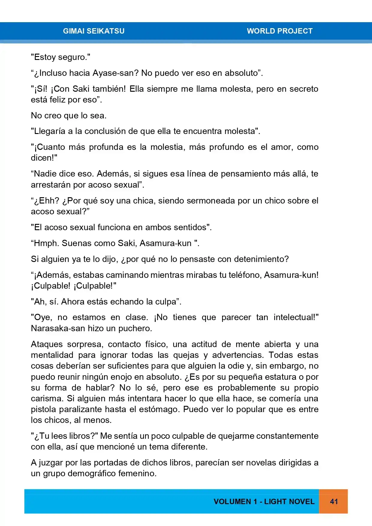 Gimai Seikatsu (Novela) - Capítulo 13 - Página 7 - LectorTMOo