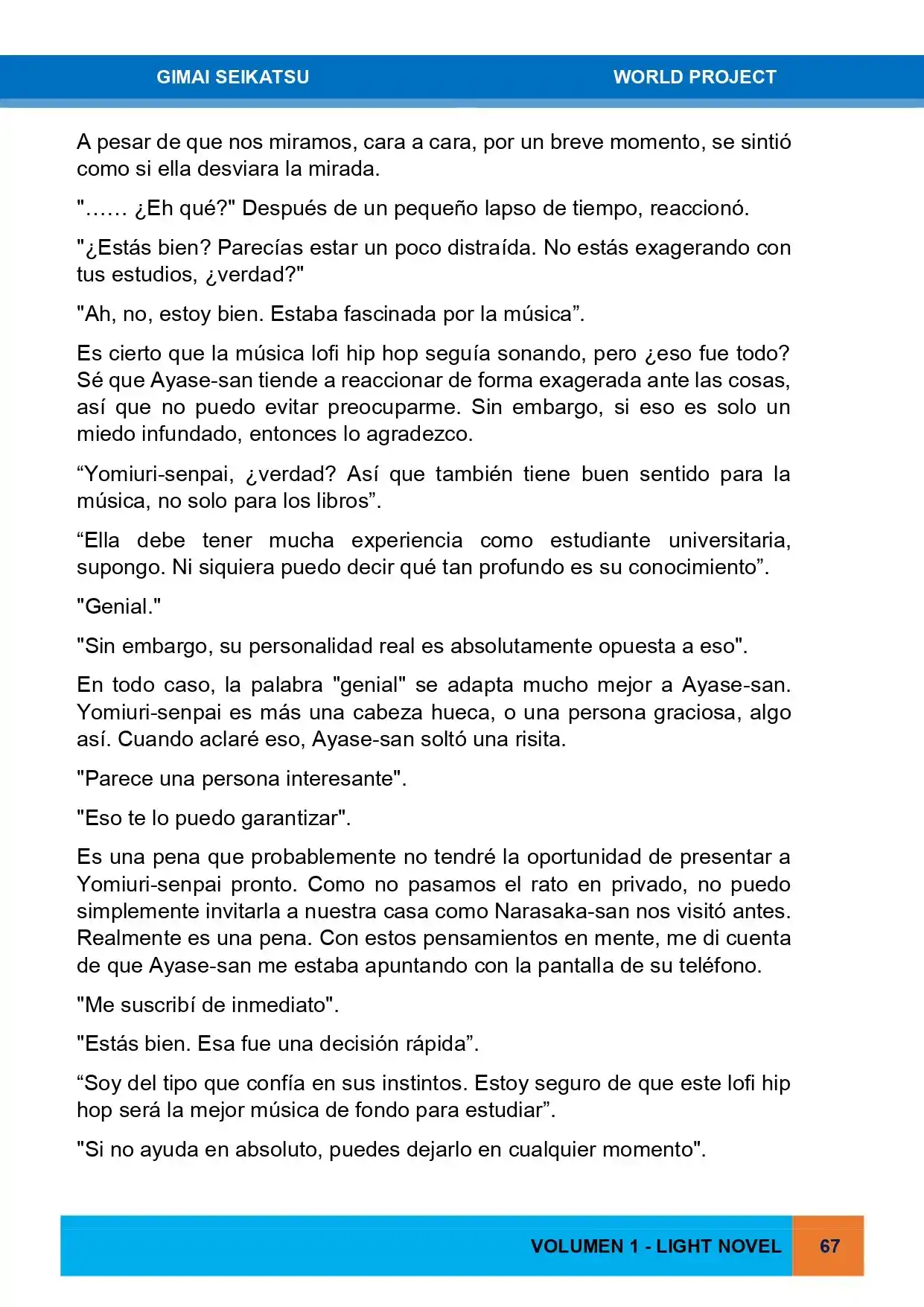 Gimai Seikatsu (Novela) - Capítulo 13 - Página 33 - LectorTMOo