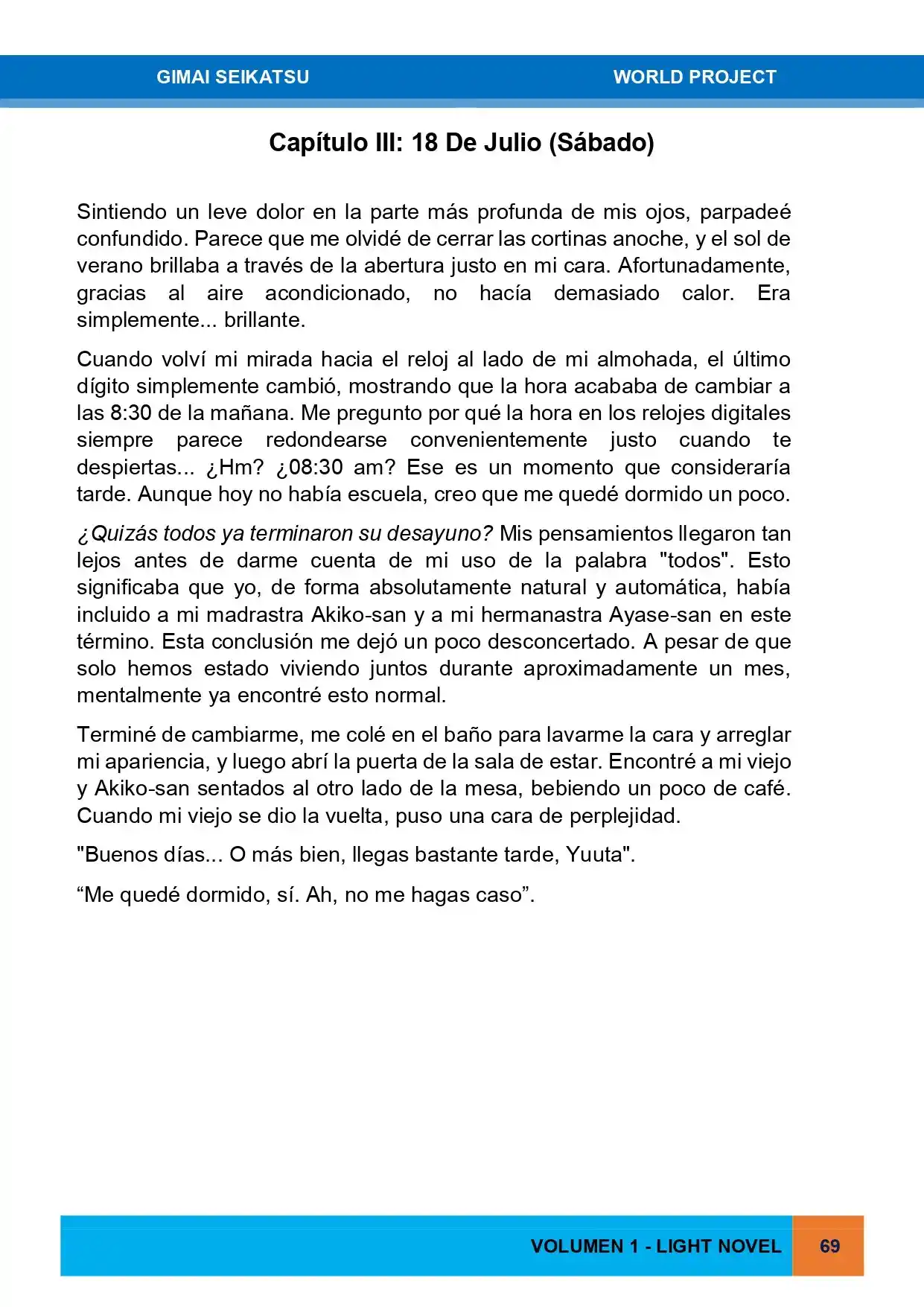 Gimai Seikatsu (Novela) - Capítulo 14 - Página 1 - LectorTMOo
