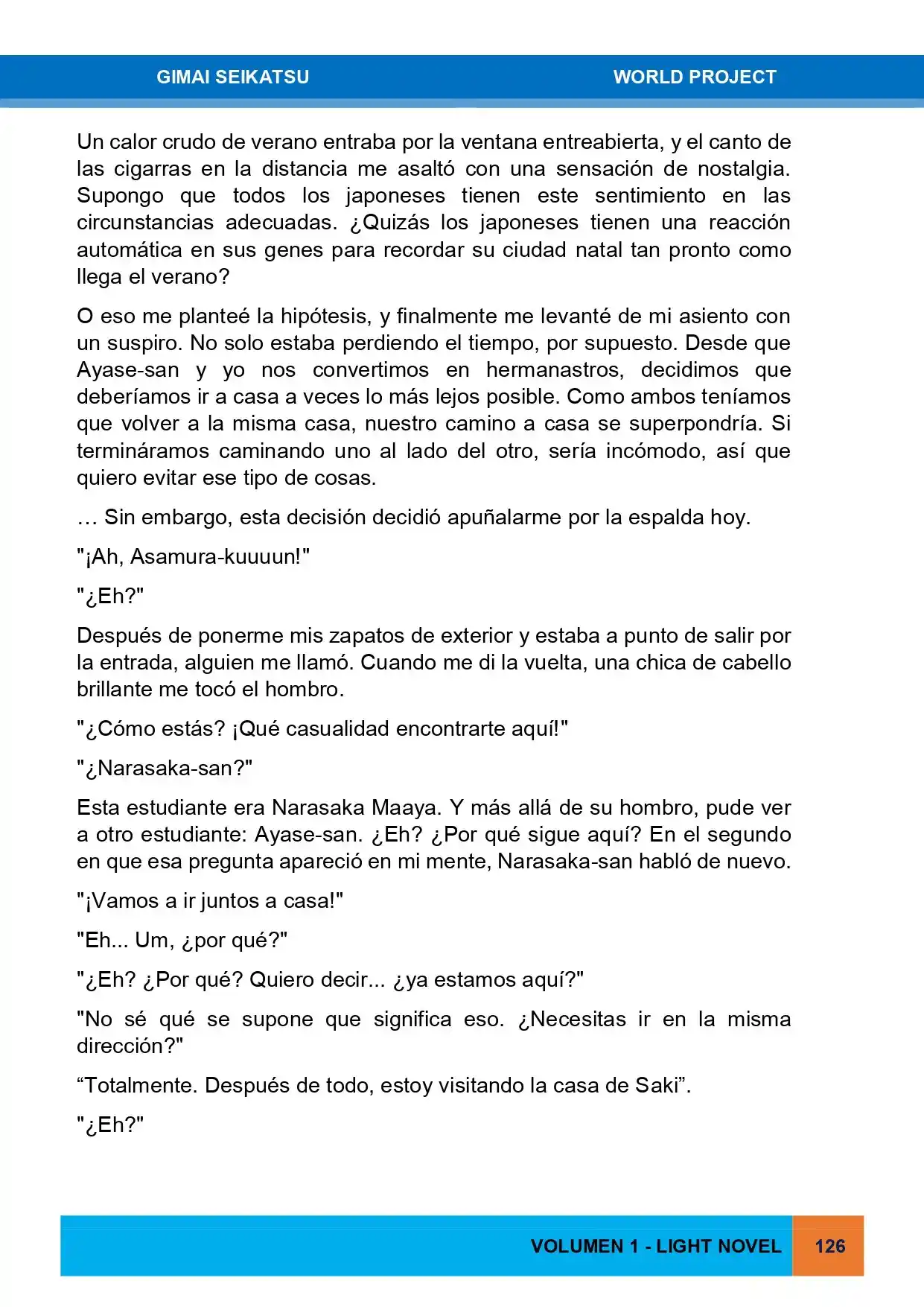 Gimai Seikatsu (Novela) - Capítulo 16 - Página 5 - LectorTMOo